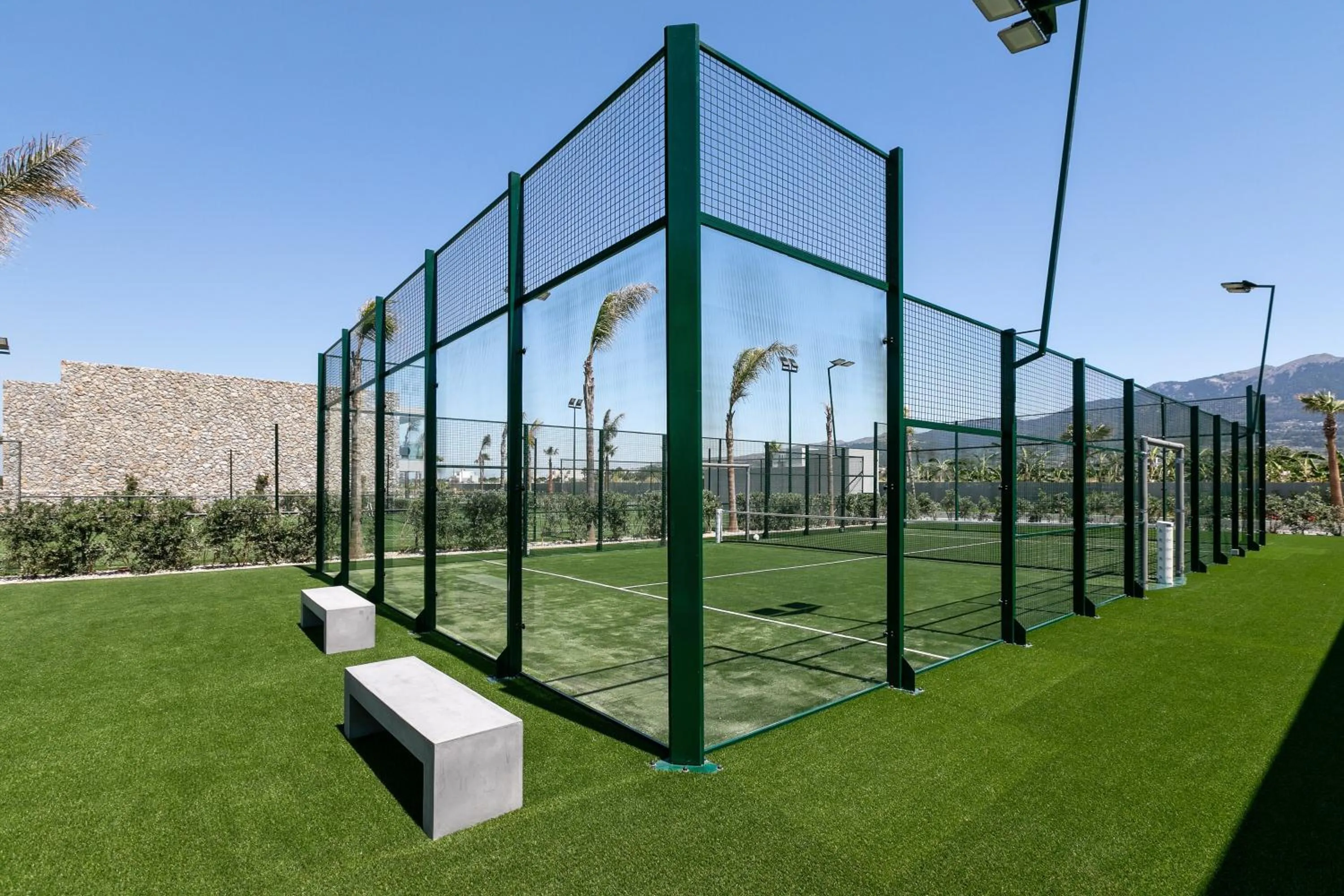 Tennis court in Utopia Blu Hotel