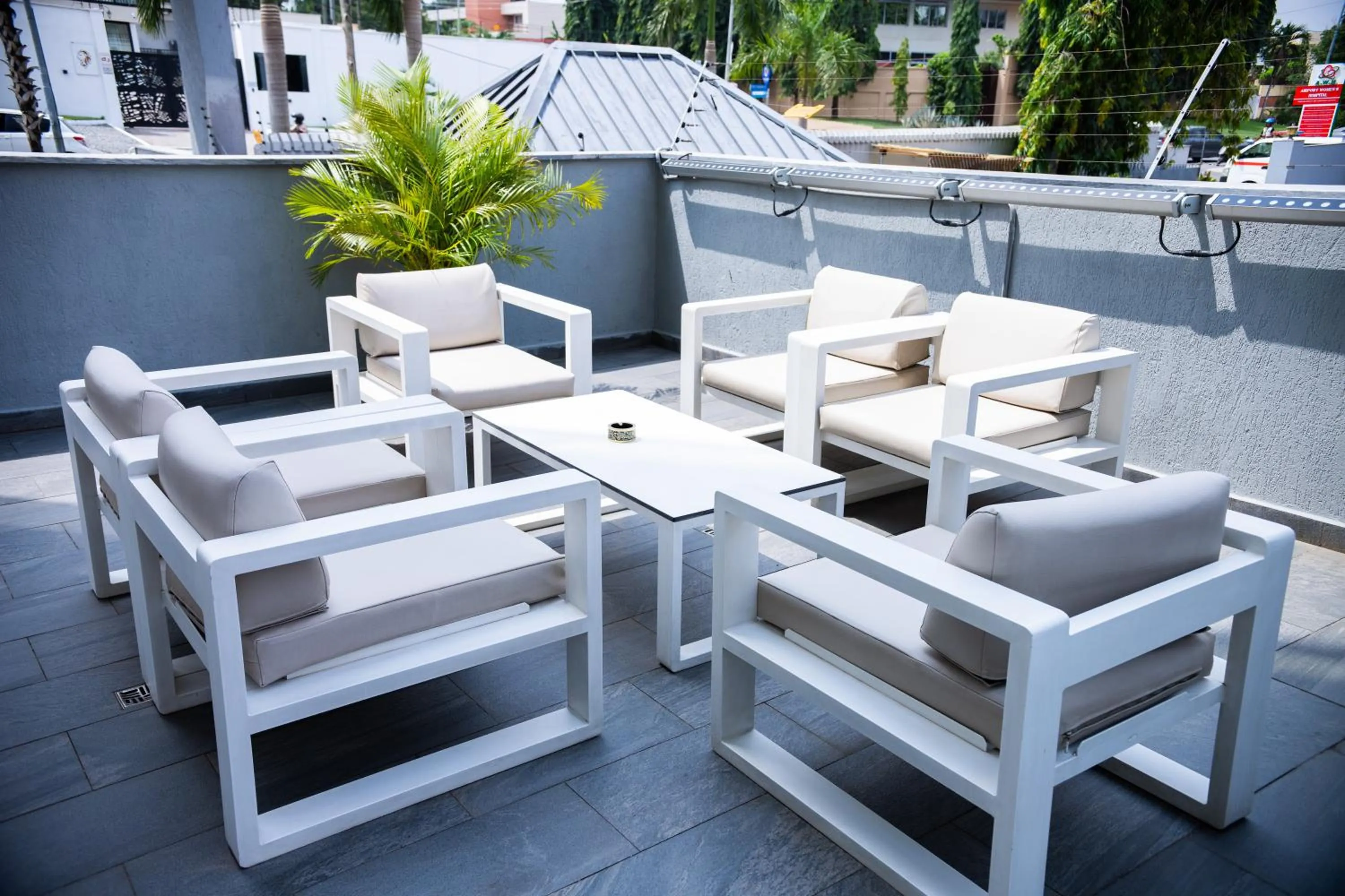 Seating area in Kwarleyz Residence, Accra