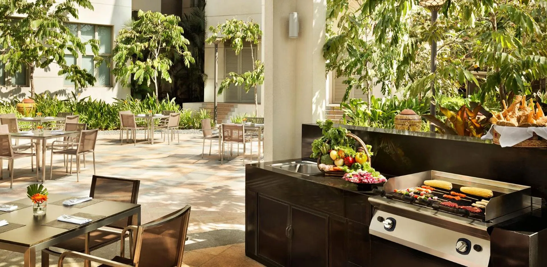 BBQ facilities in Shangri-La Serviced Apartments, Yangon