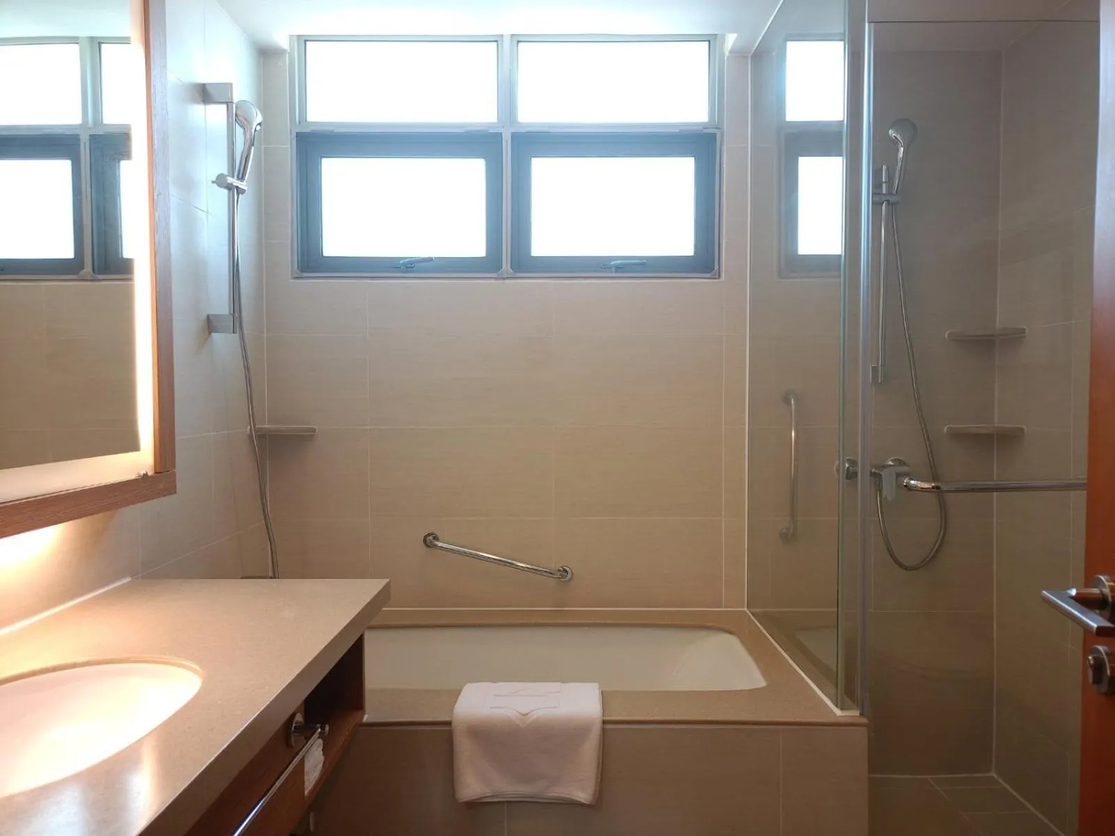 Shower in Shangri-La Serviced Apartments, Yangon
