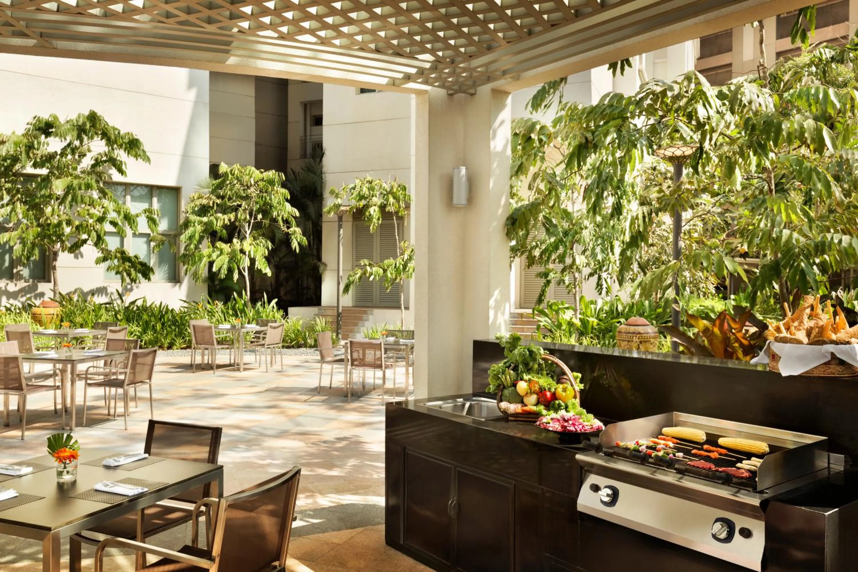 BBQ facilities in Shangri-La Serviced Apartments, Yangon