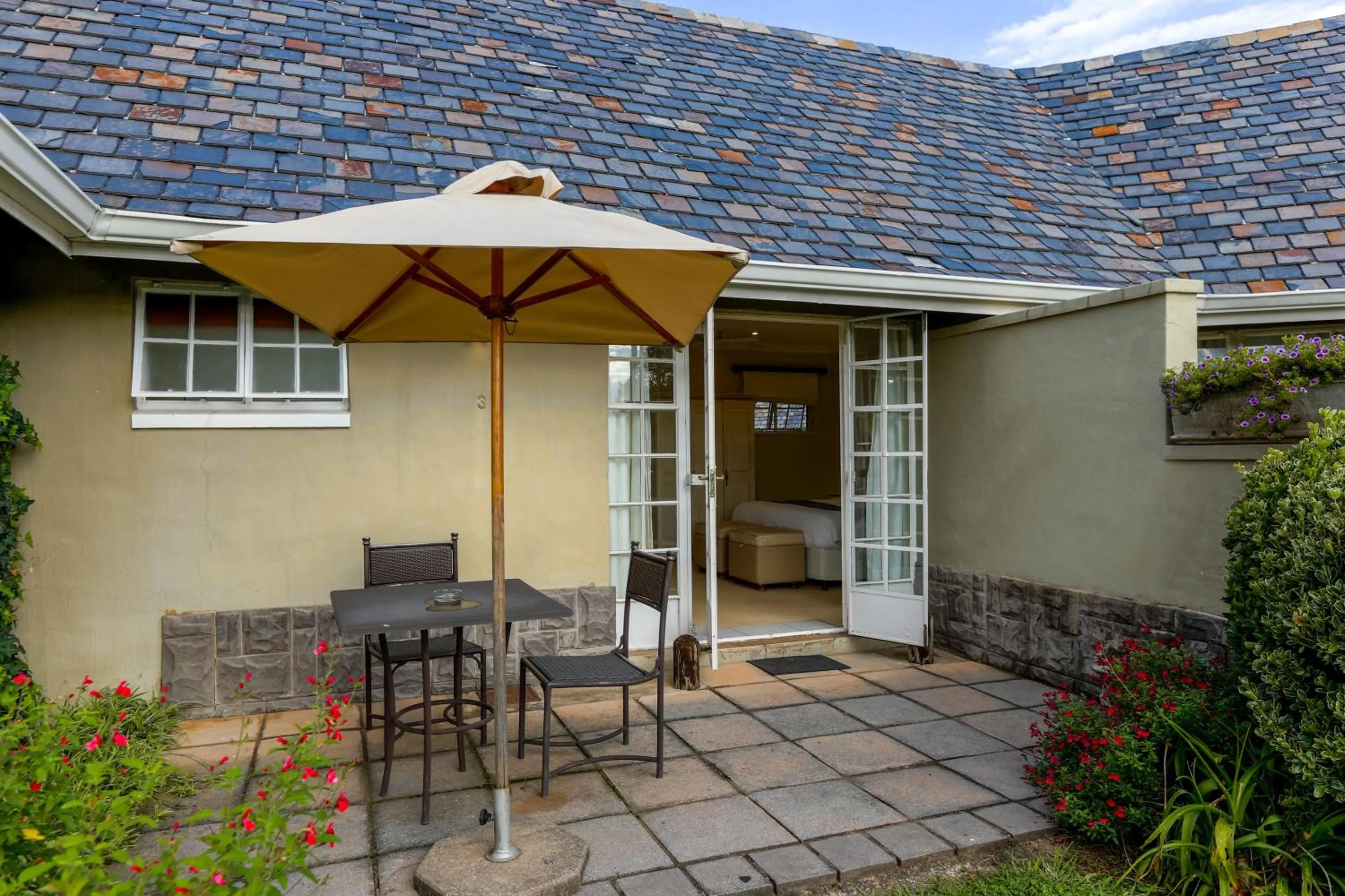 Patio in Moorcroft Manor Boutique Country Hotel
