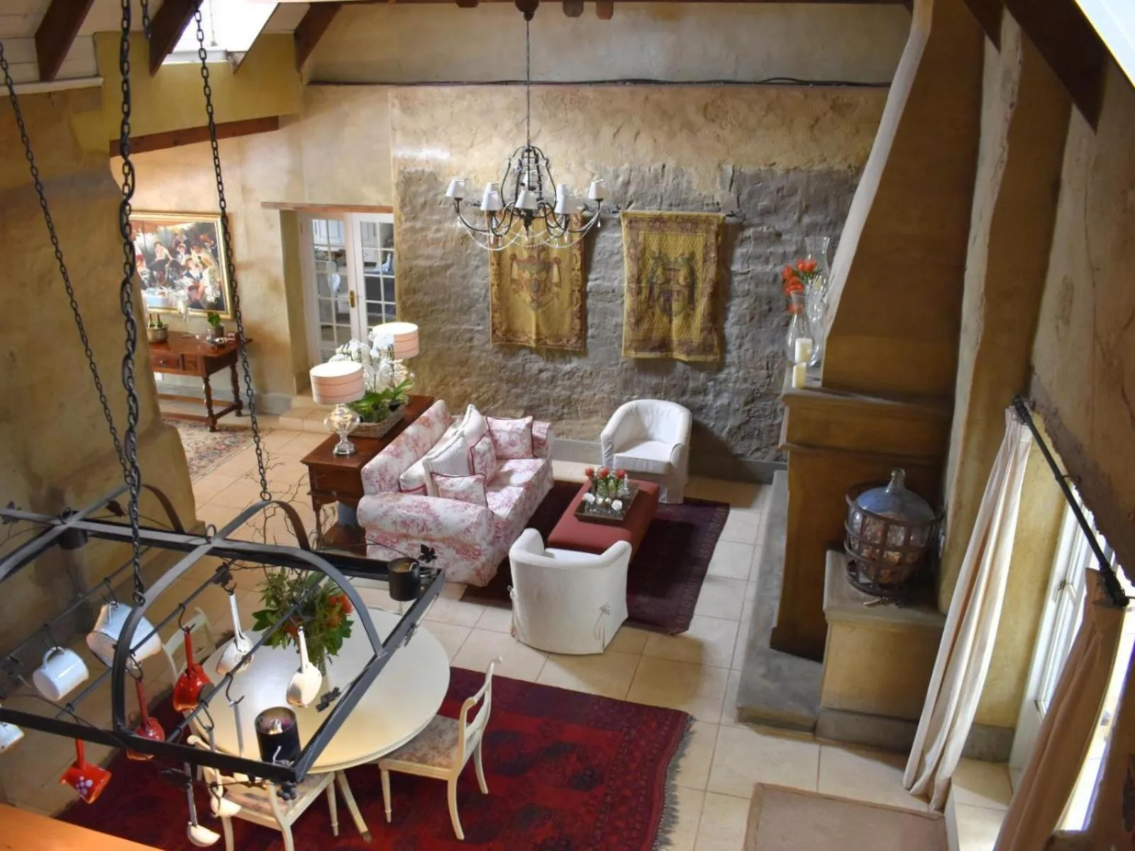 Living room in Franschhoek Rose Cottages