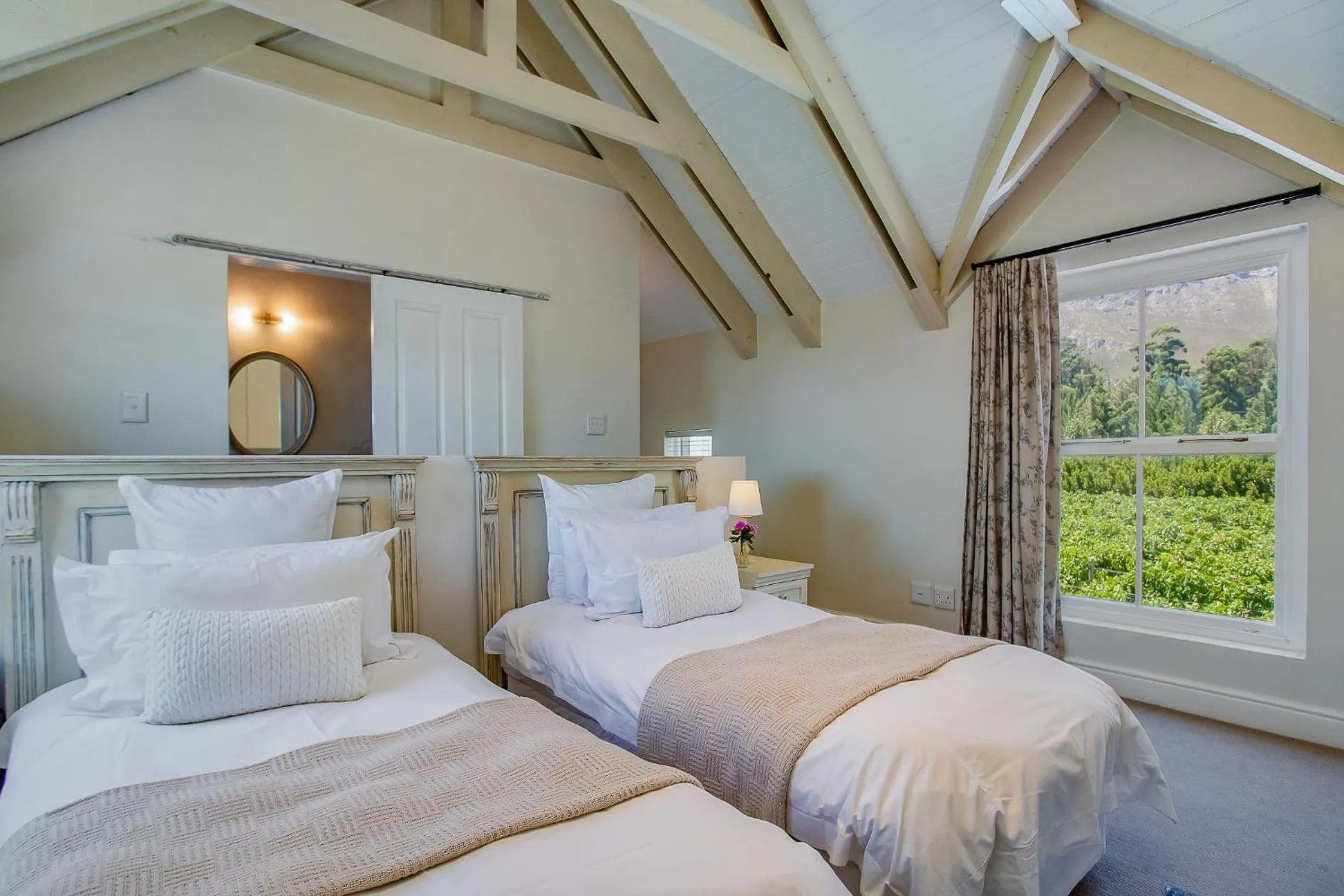 Bedroom, Bed in Franschhoek Rose Cottages