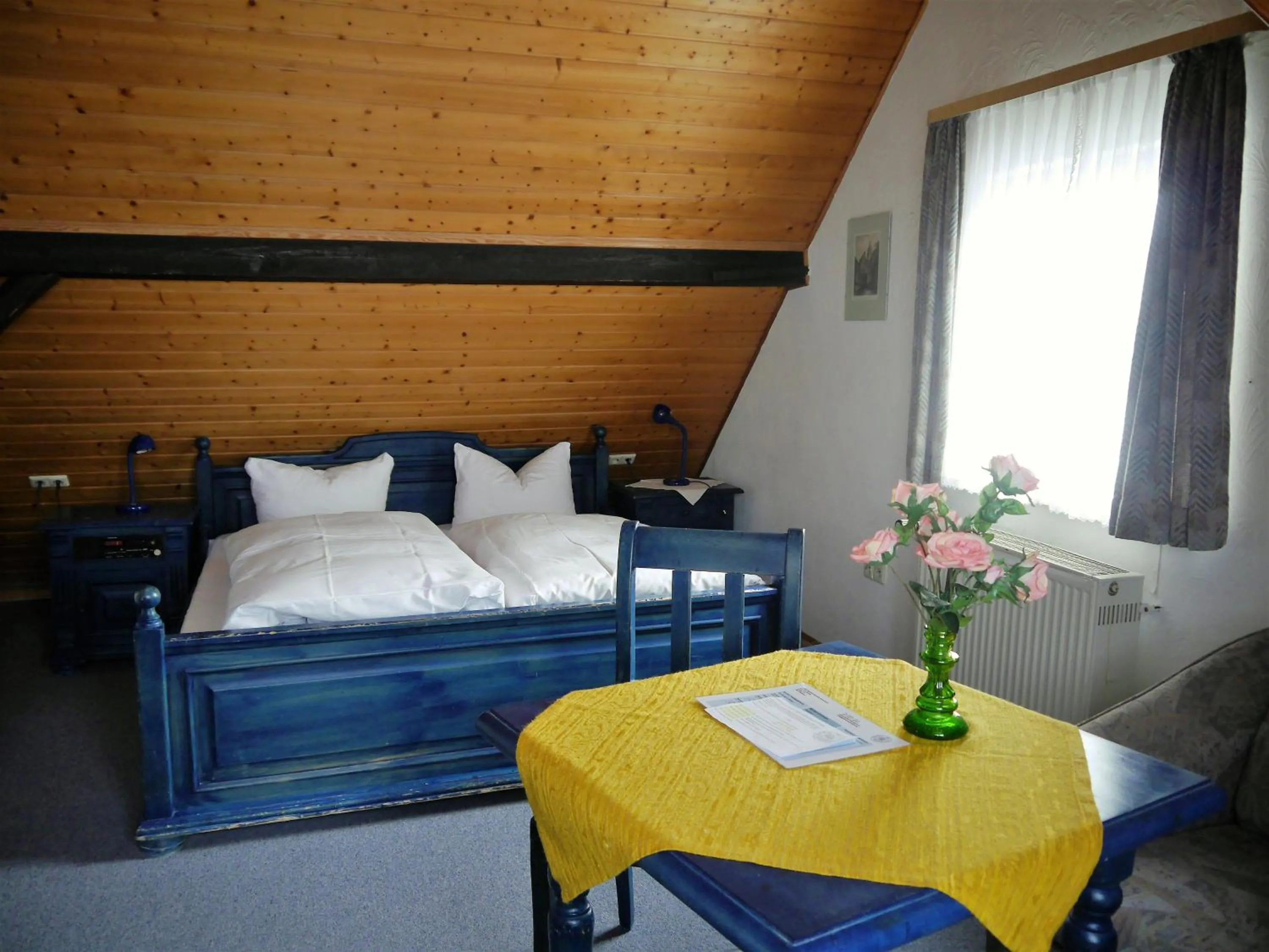 Photo of the whole room, Bed in Hotel-Gasthof-Destille-Eisenbahn