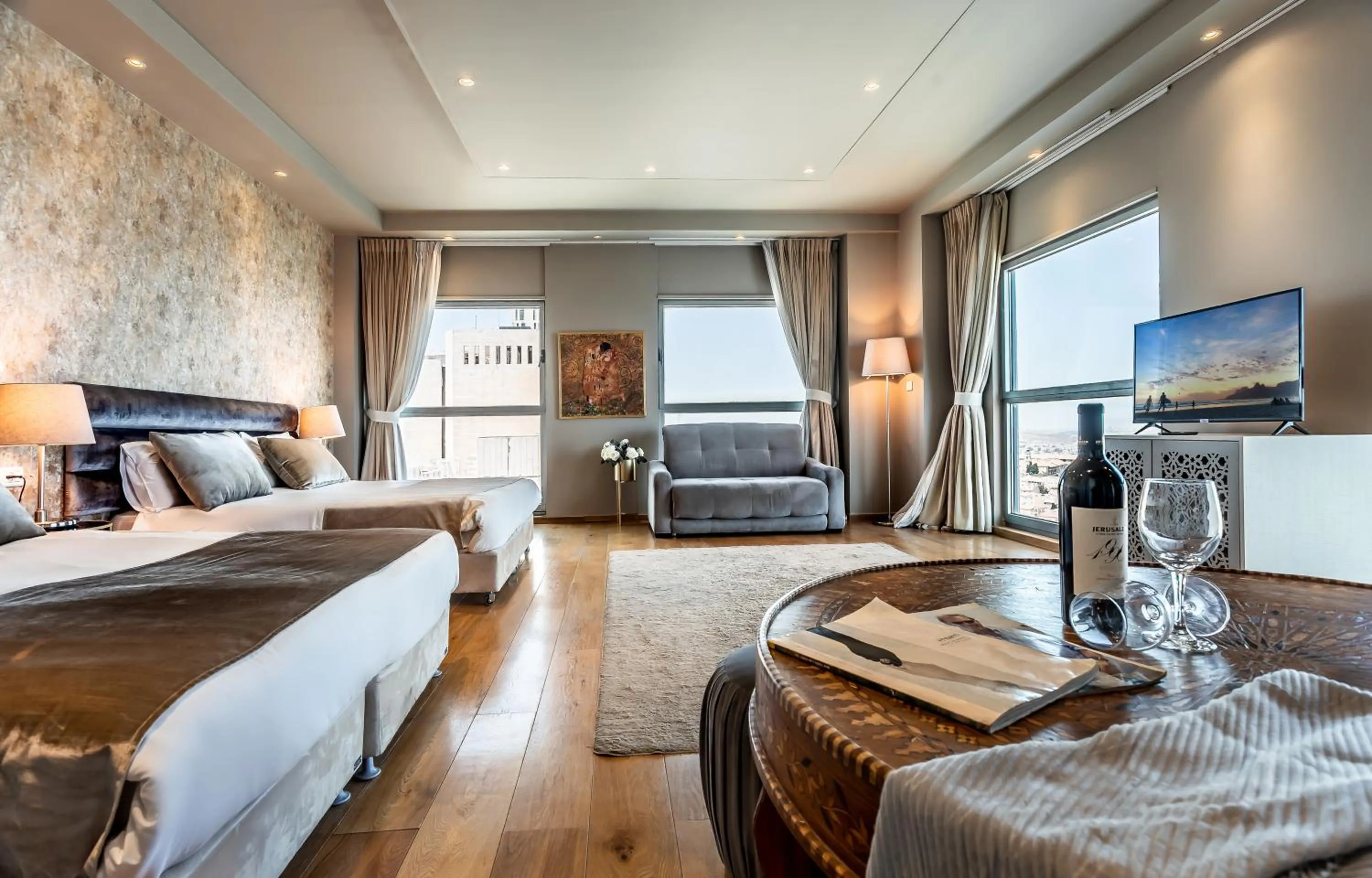 Photo of the whole room, Bed in My Jerusalem View