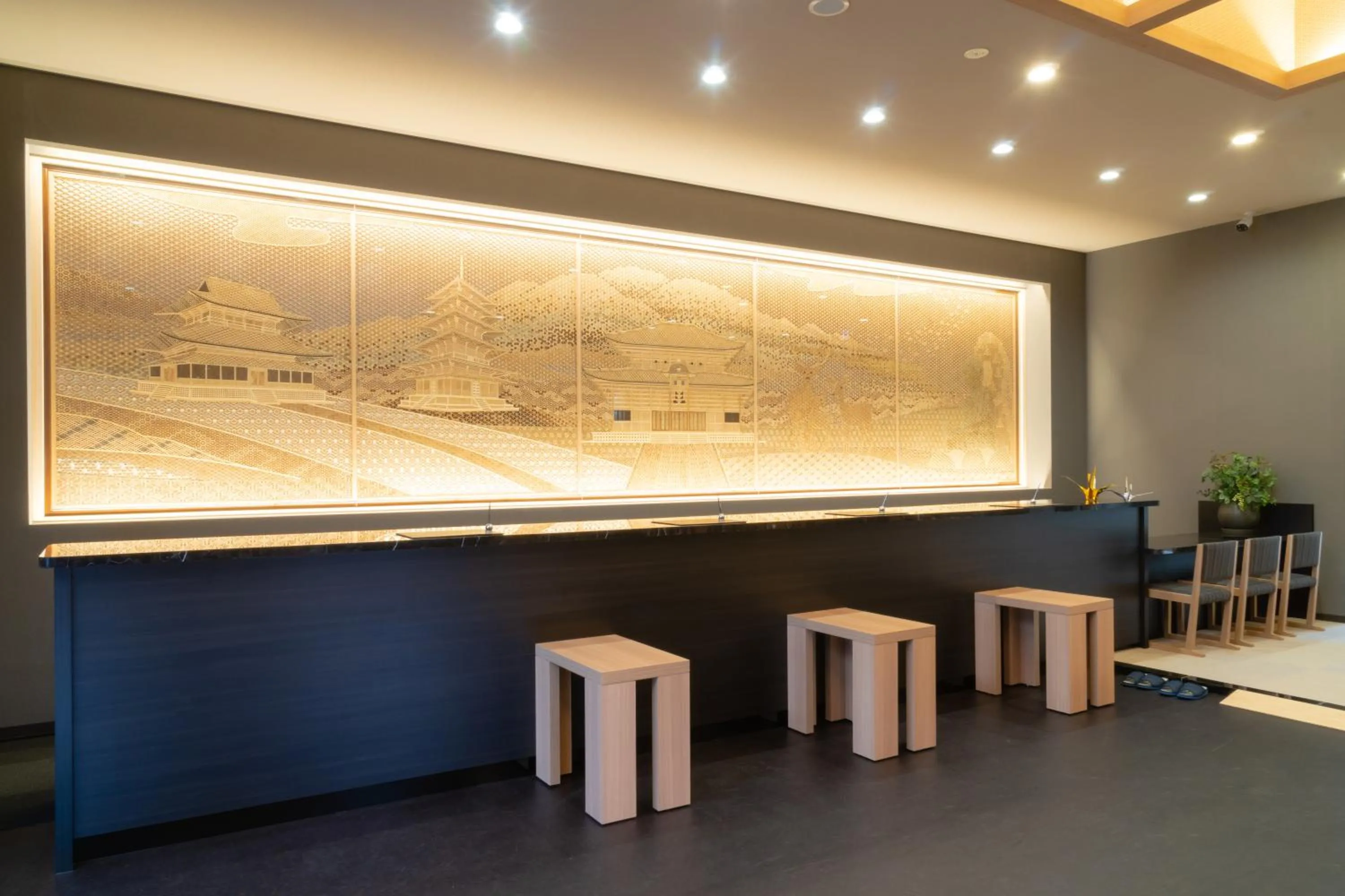Lobby or reception in GRANDVRIO HOTEL NARA -WAKURA- -ROUTE INN HOTELS-