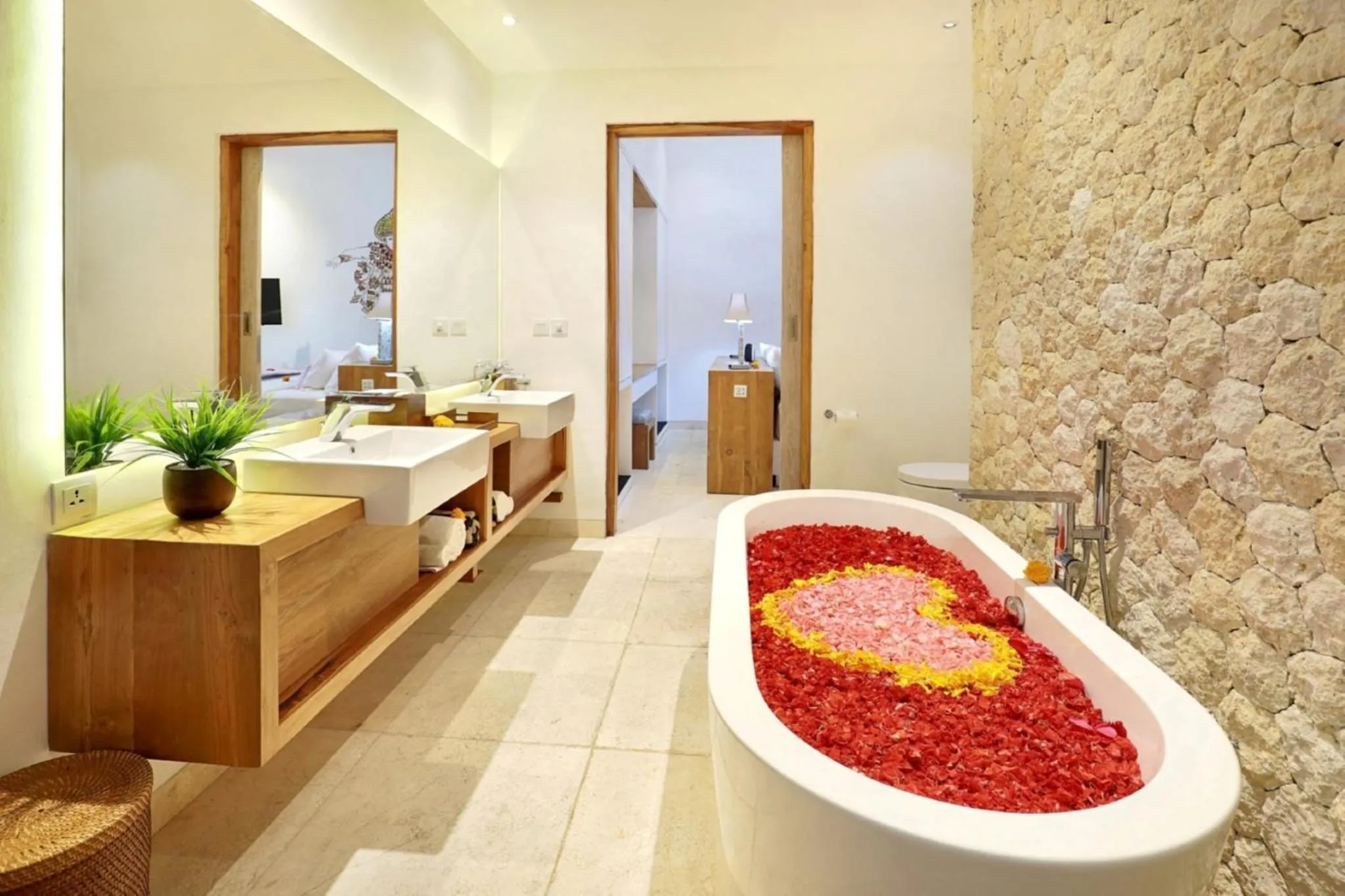 Bathroom in The Jimbaran Villa by Ini Vie Hospitality
