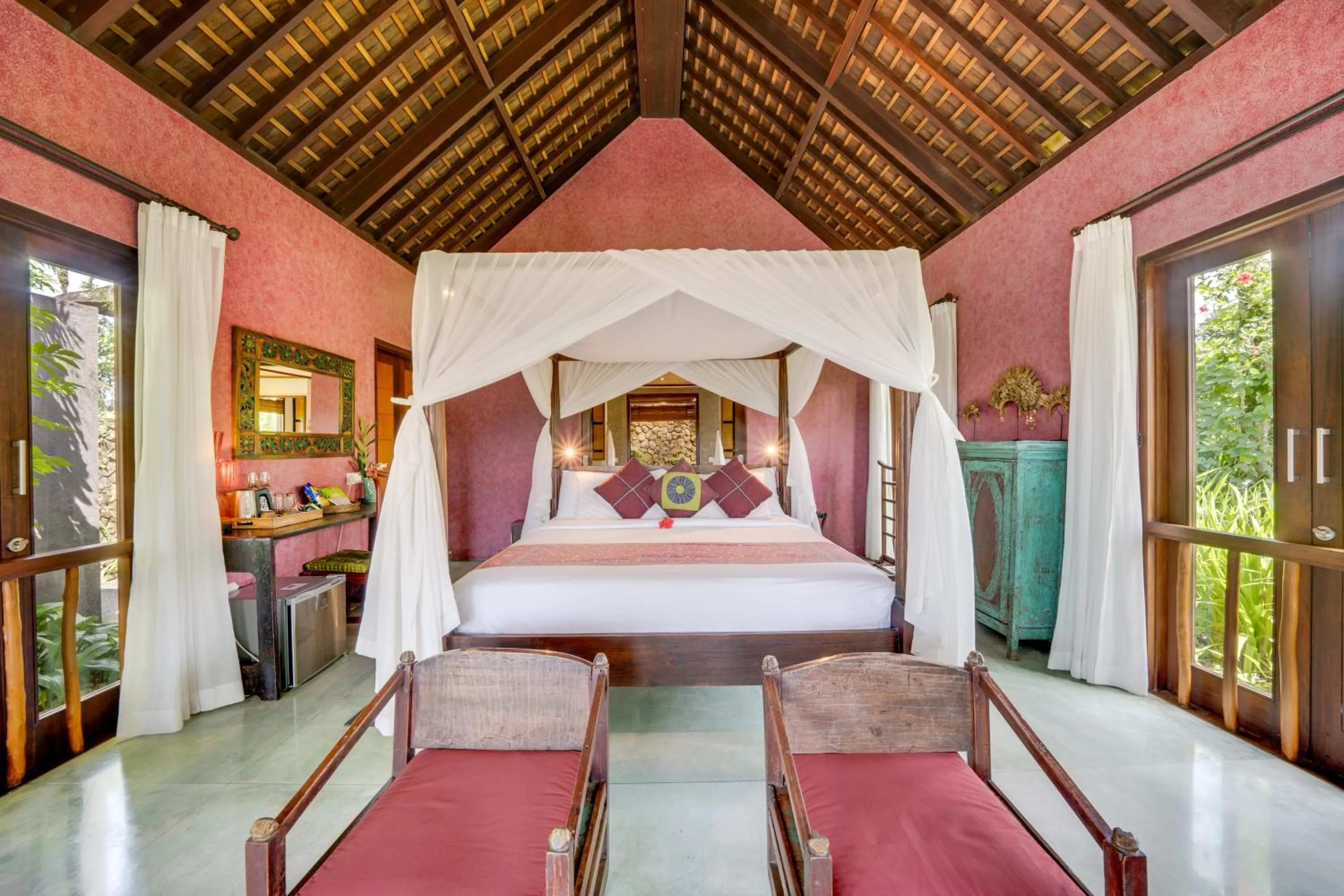 Seating area, Bed in Awan Putih Resort