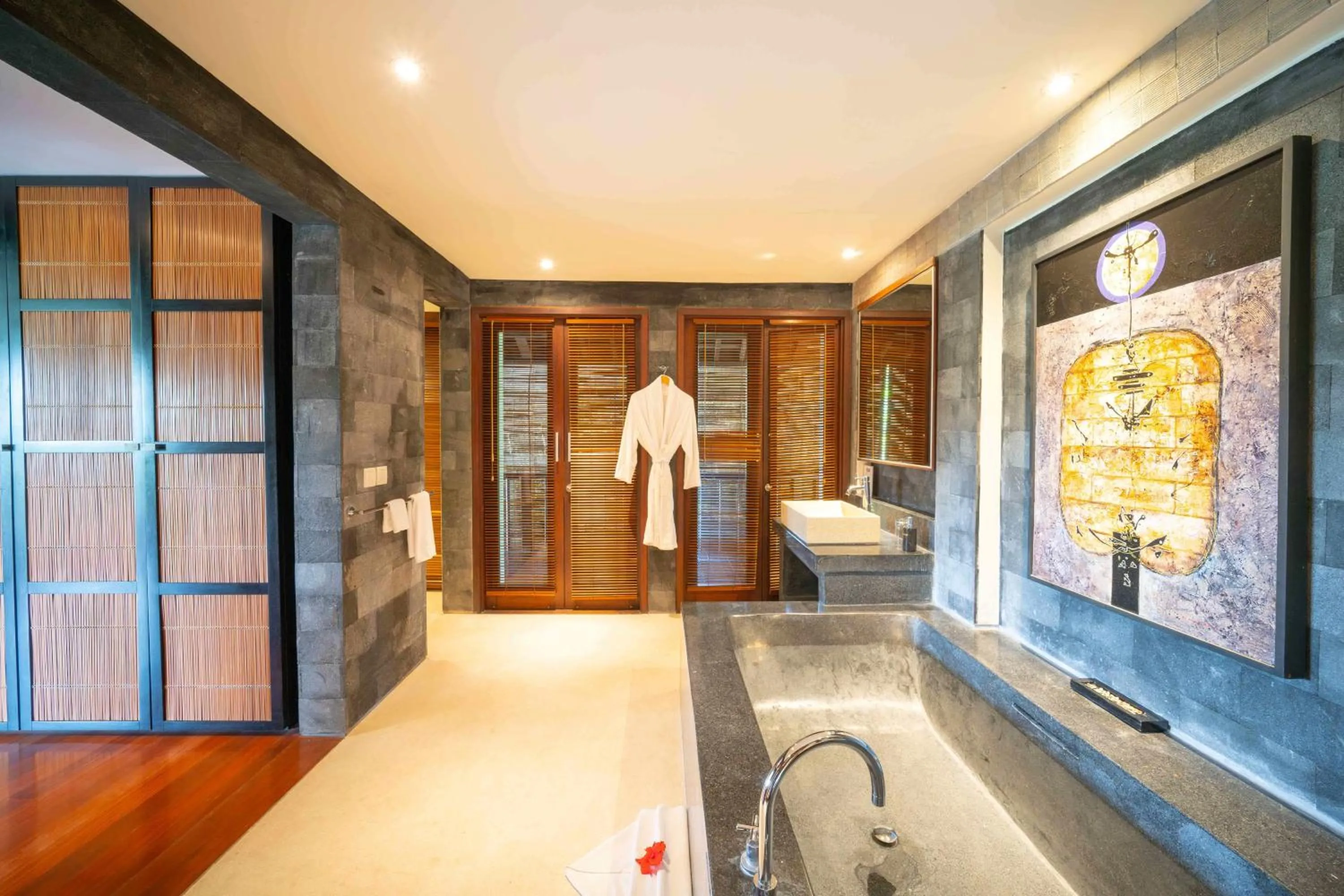 Bathroom, Bed in Awan Putih Resort