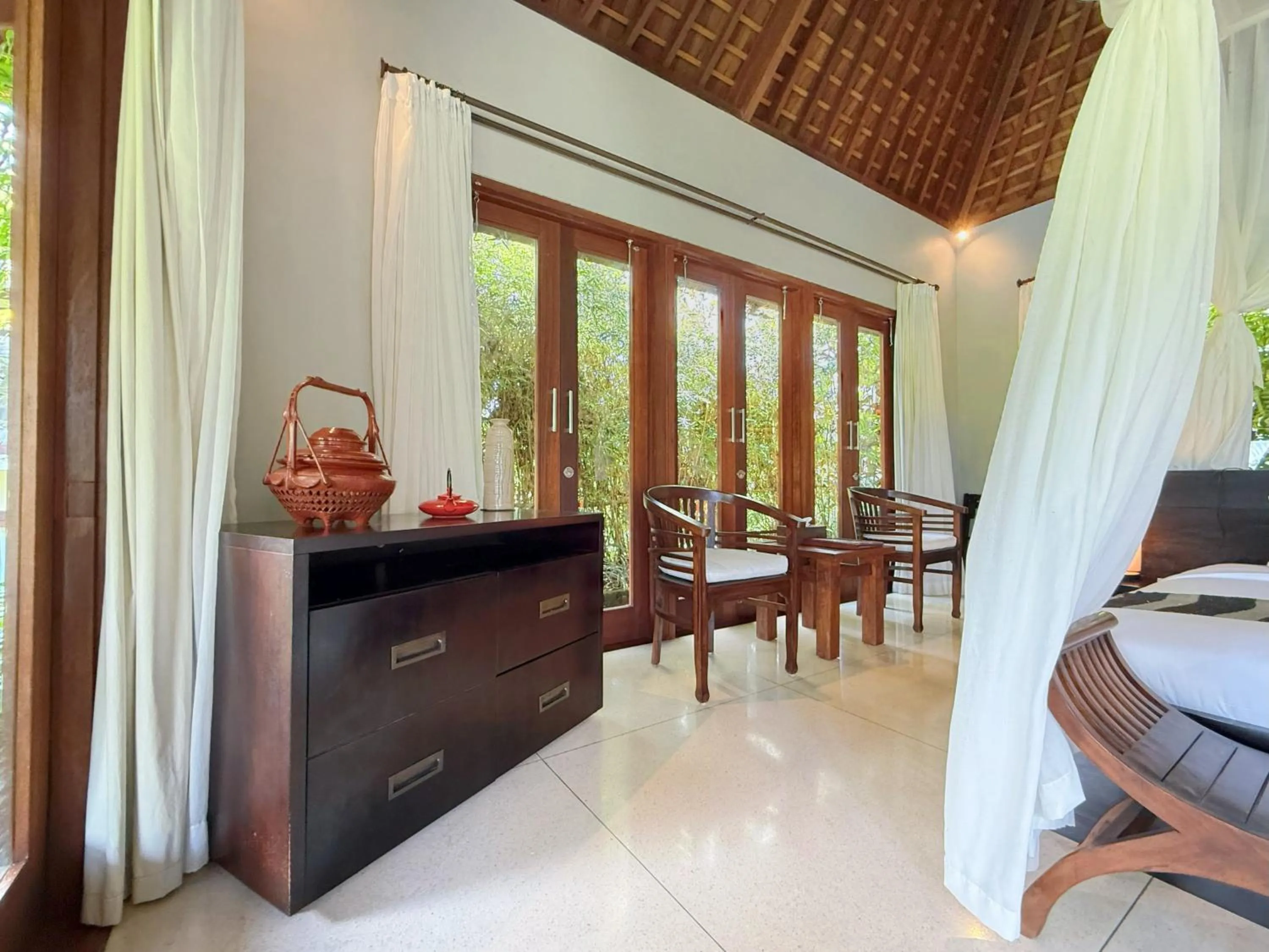 Seating area in Awan Putih Resort