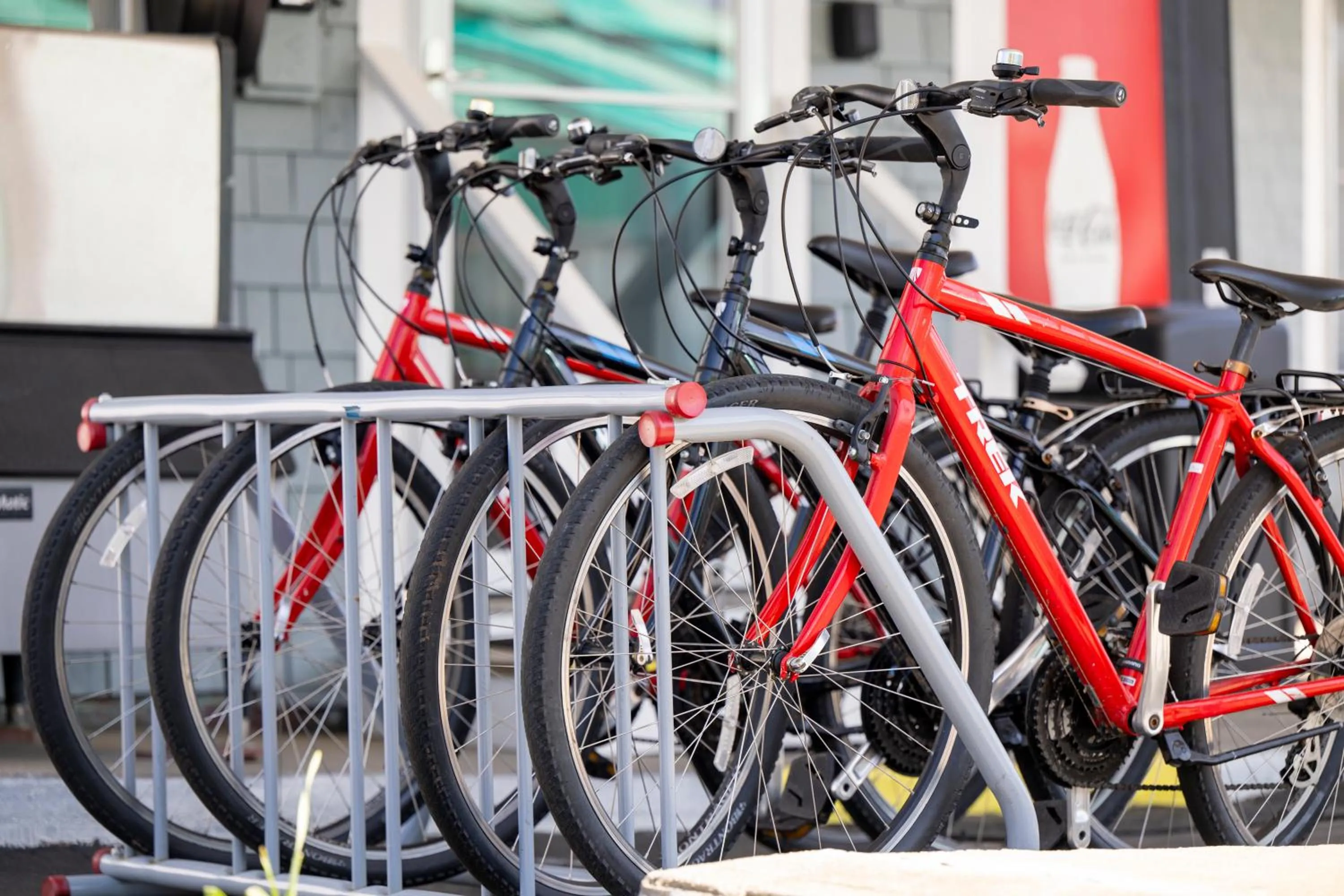 Cycling in Endless Dunes, A Modern Motel