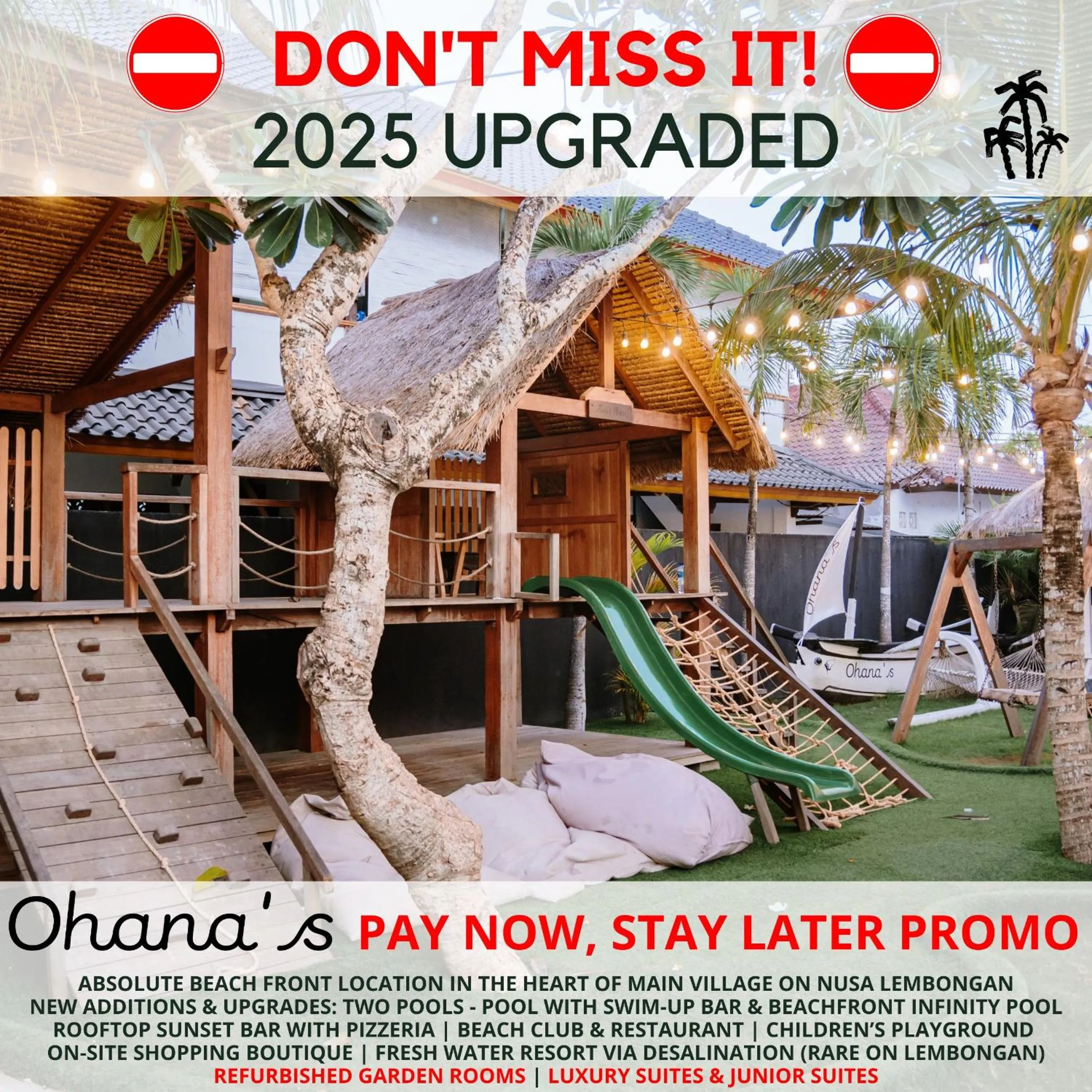 Children play ground in Ohana's Beachfront Resort & Beach Club