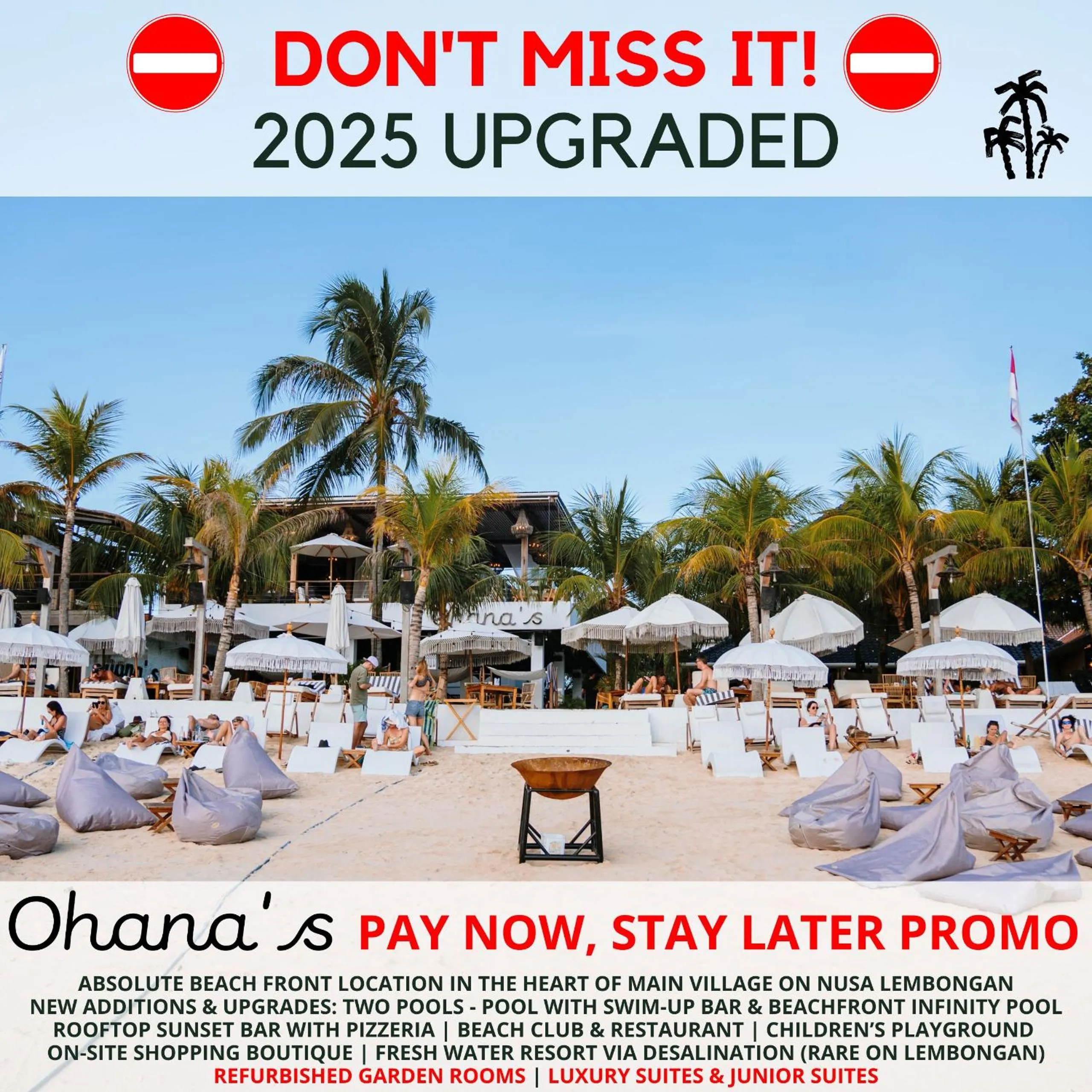 Beach in Ohana's Beachfront Resort & Beach Club