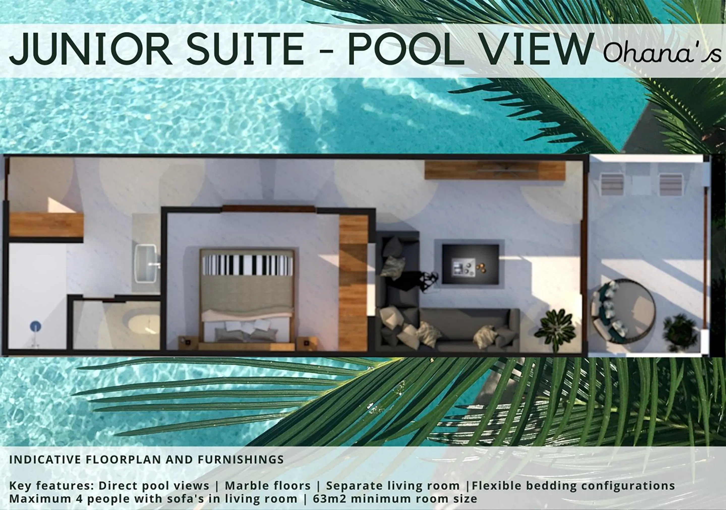 Floor plan in Ohana's Beachfront Resort & Beach Club