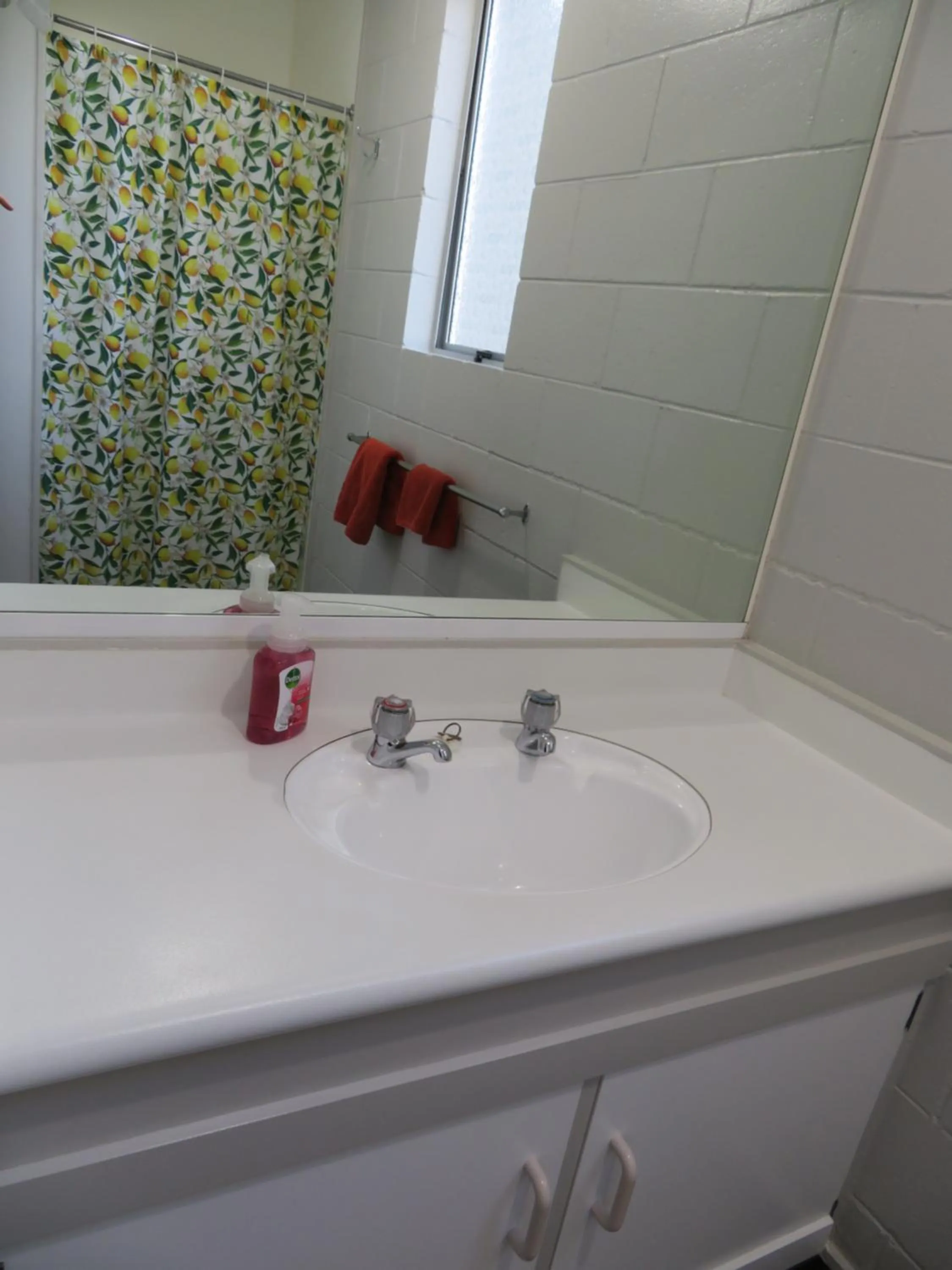 Bathroom in Commodore Court Motel