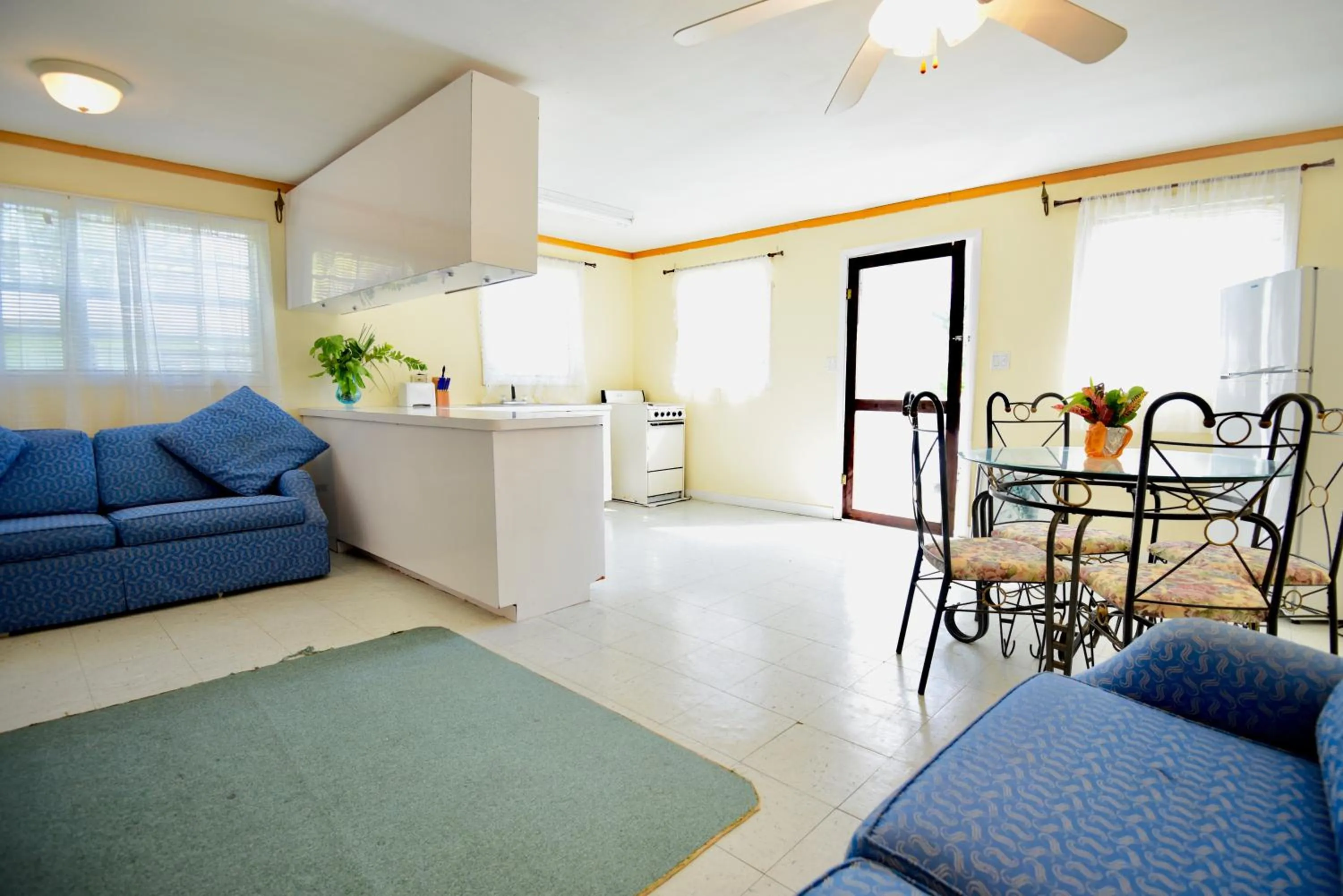 Seating area in Nathan's Lodge