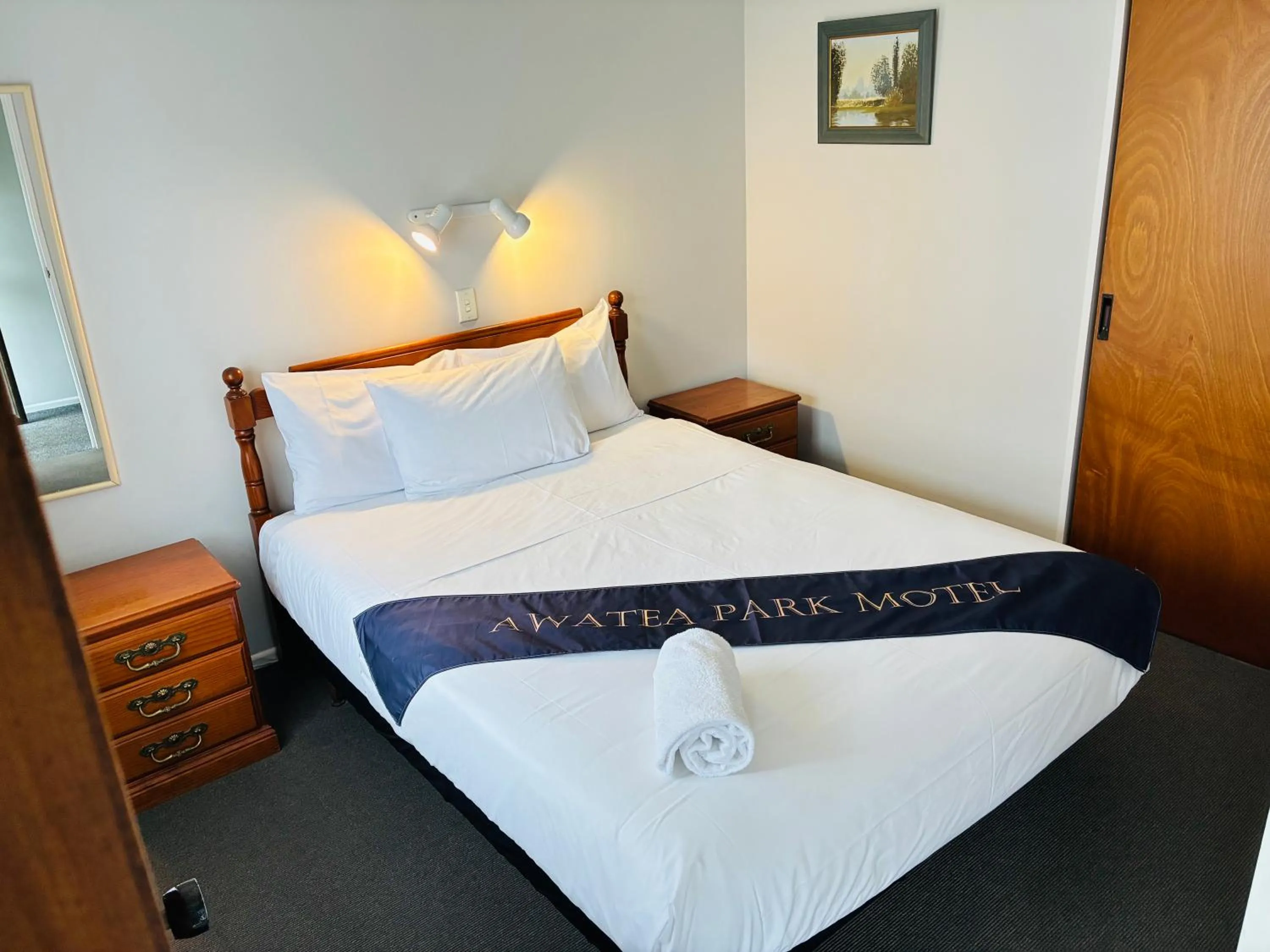 Bedroom, Bed in Awatea Park Motel