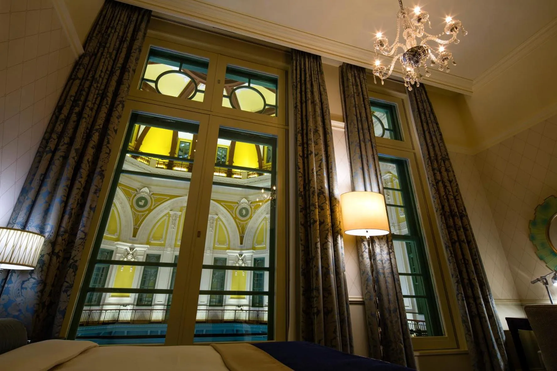 Decorative detail, Bed in The Tokyo Station Hotel