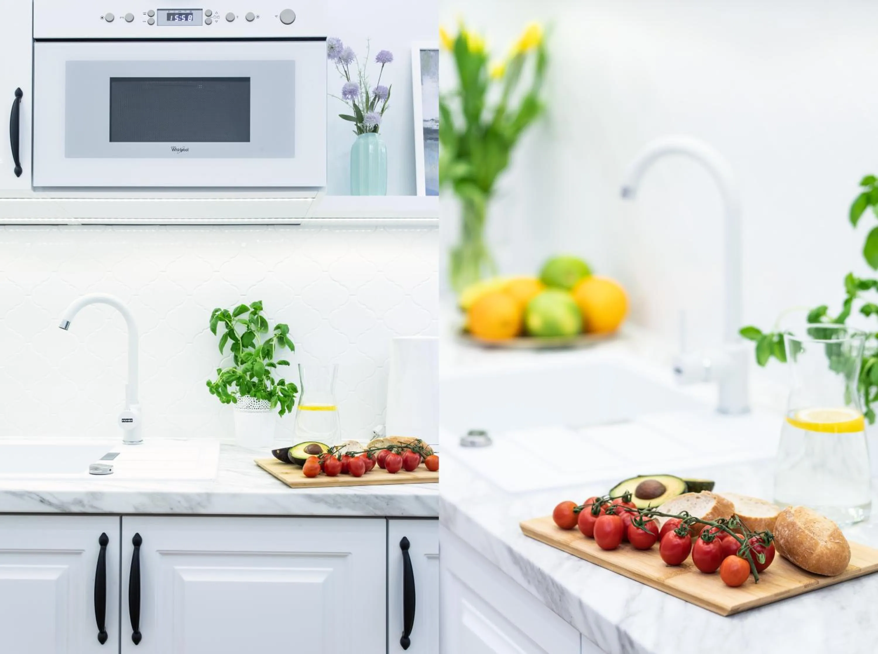 Kitchen or kitchenette in Main Square Apartments