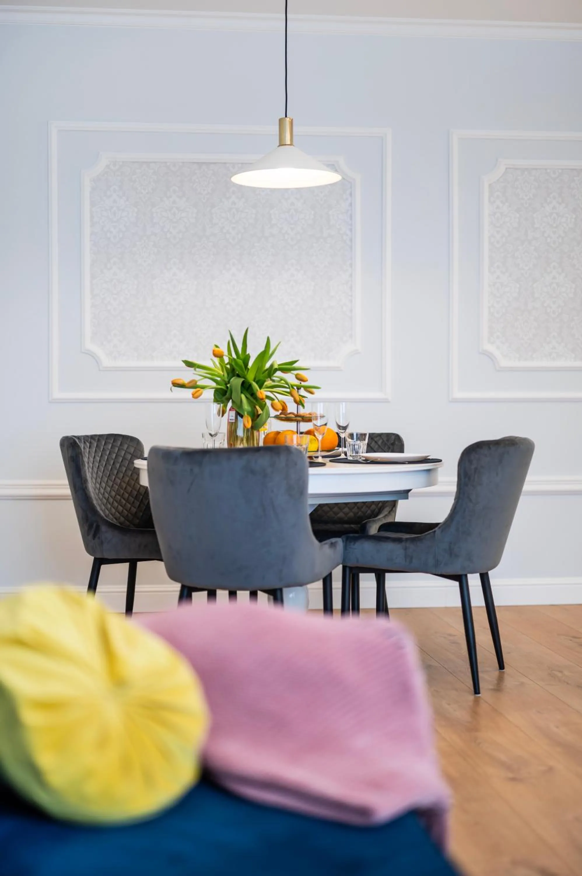 Seating area in Main Square Apartments