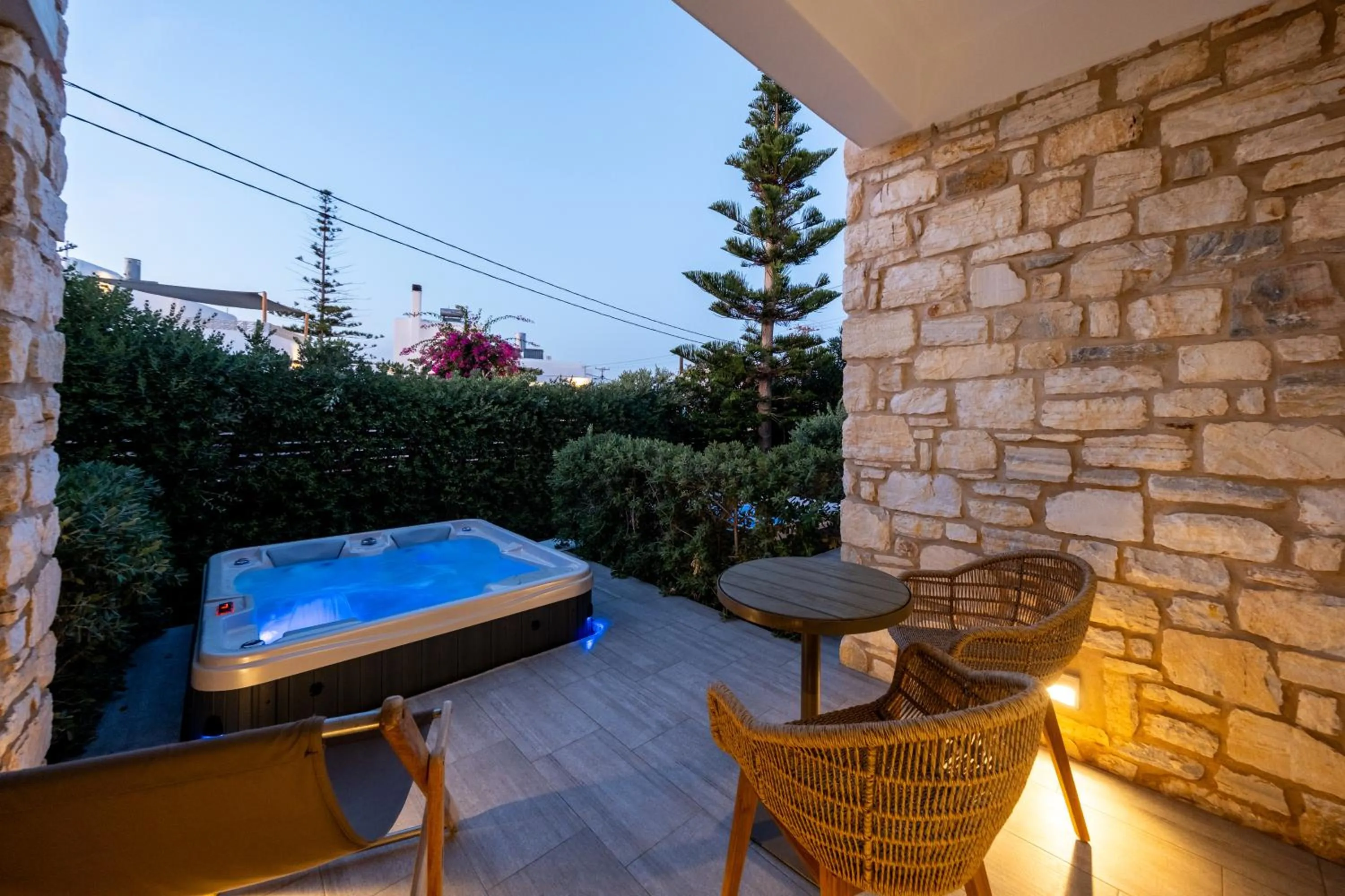 Hot Tub in Anemomylos Residence