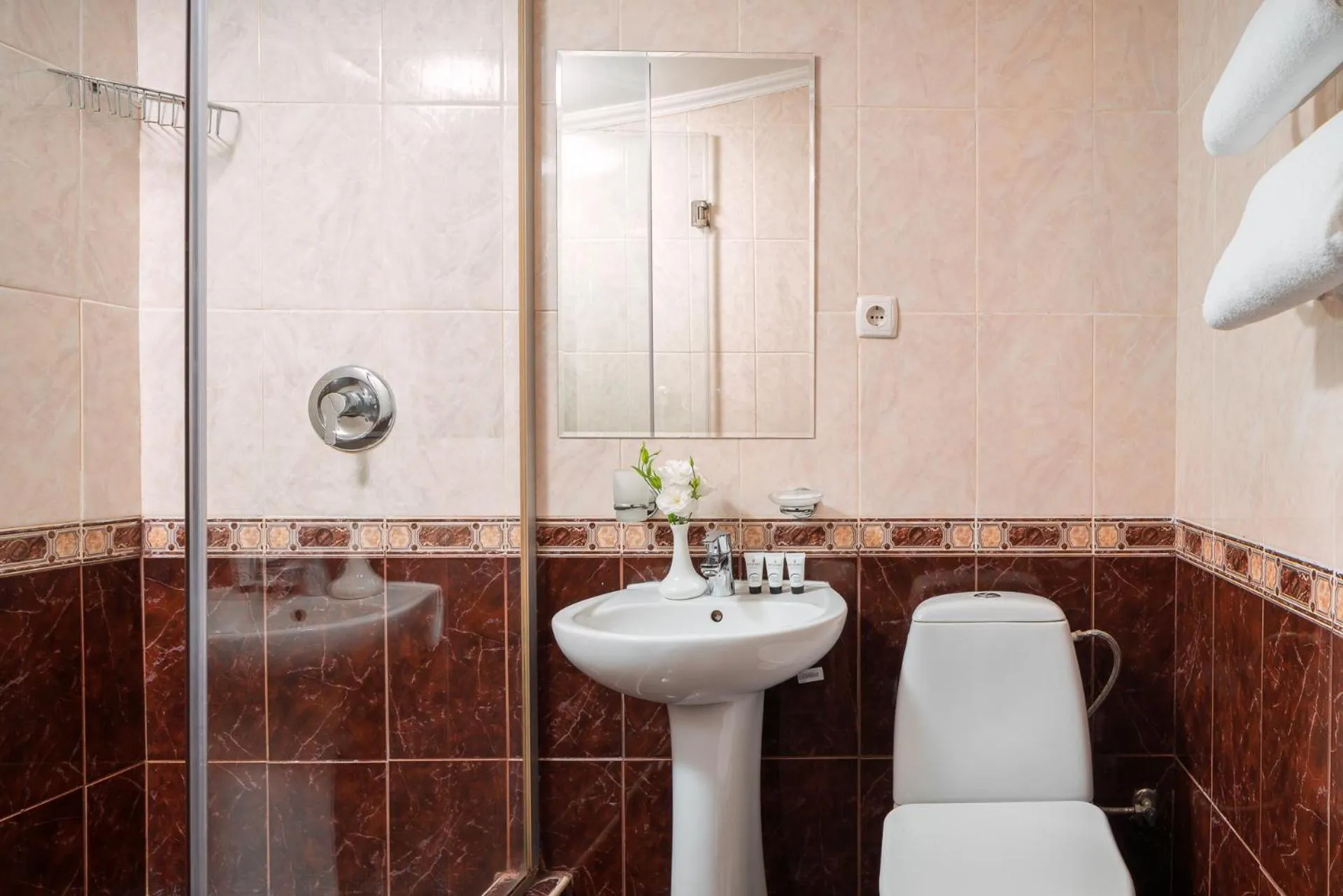 Toilet in Arcadia Hotel