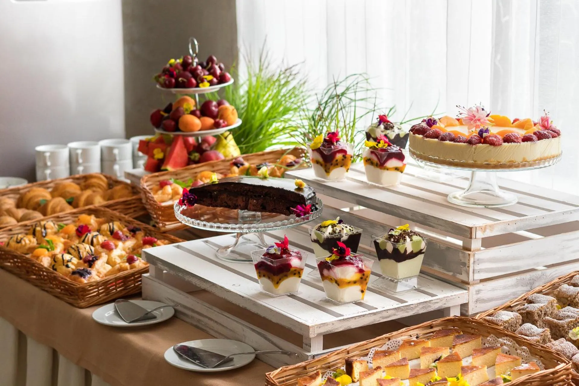 Buffet breakfast in Arcadia Hotel