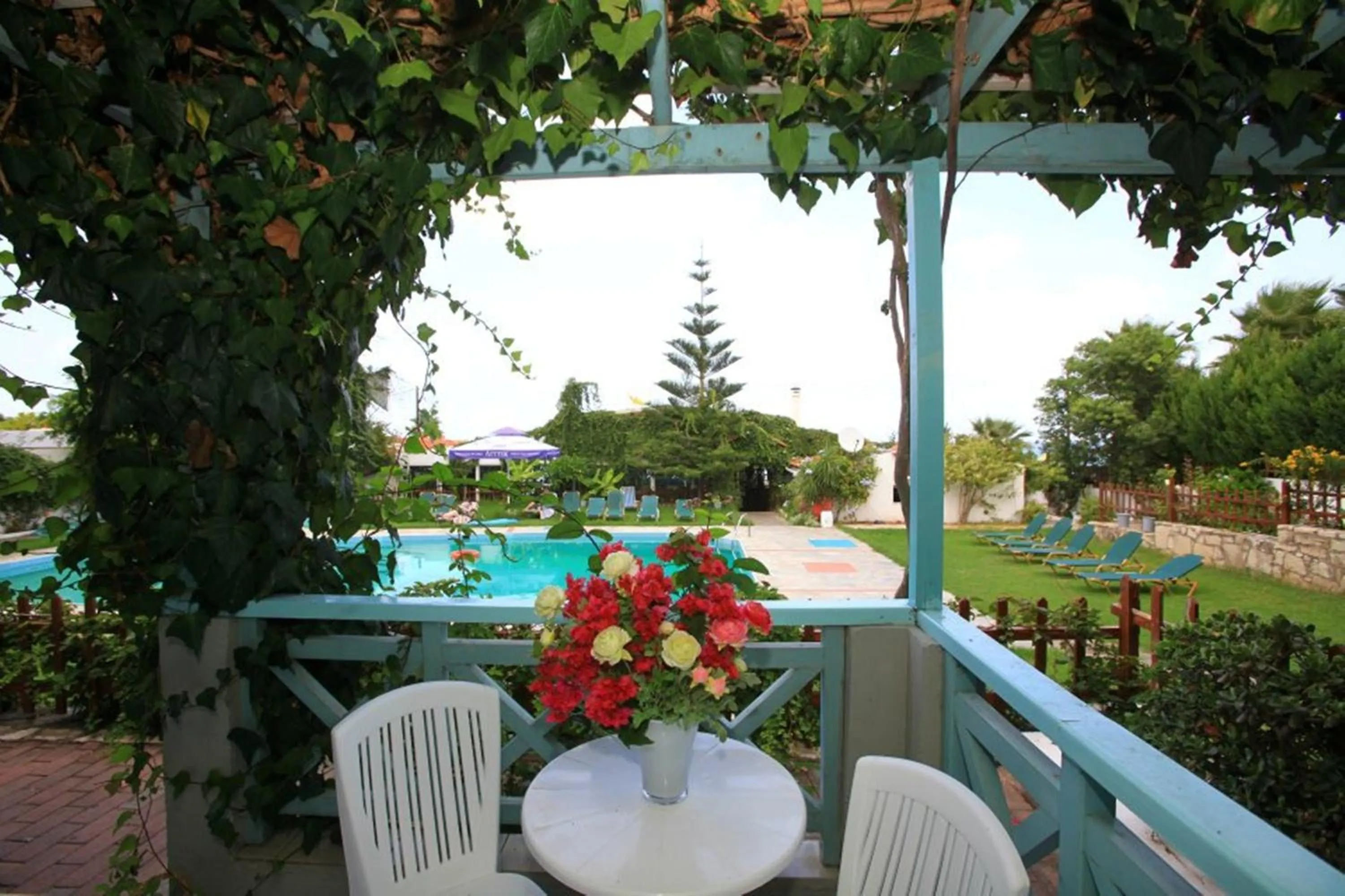 Pool view in Anatoli Apartments