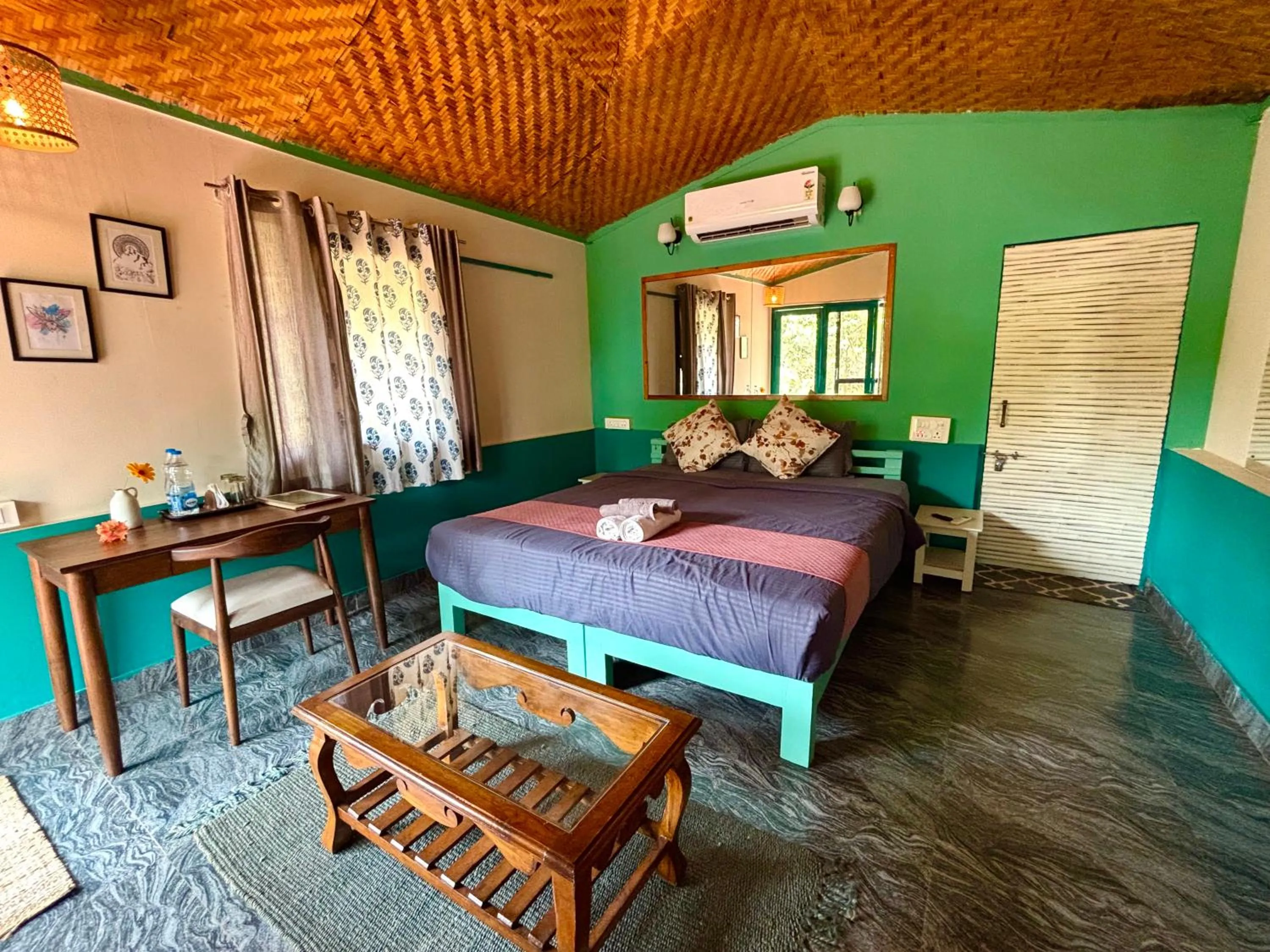 Bed in Samyama Retreat