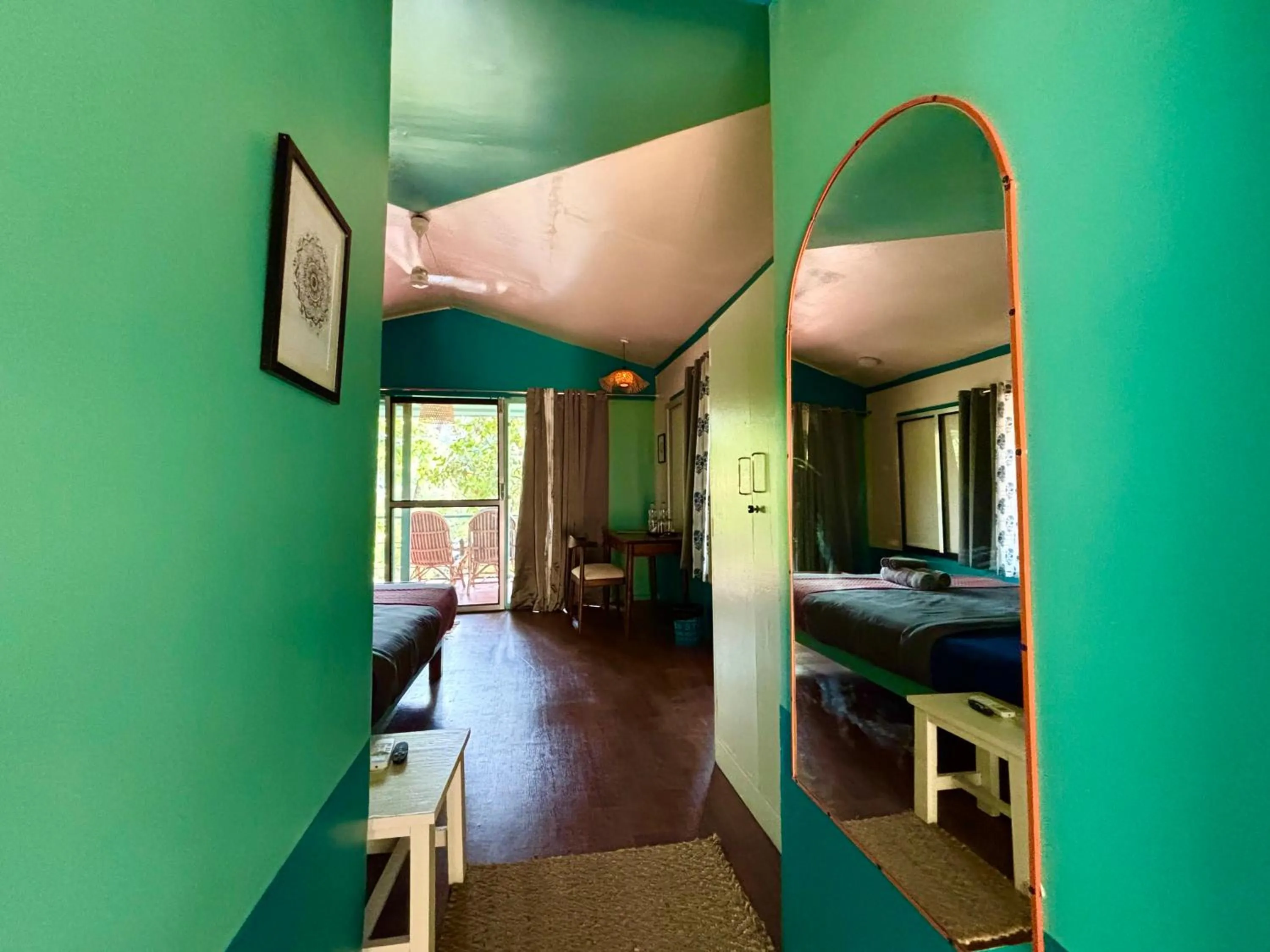 Bed in Samyama Retreat