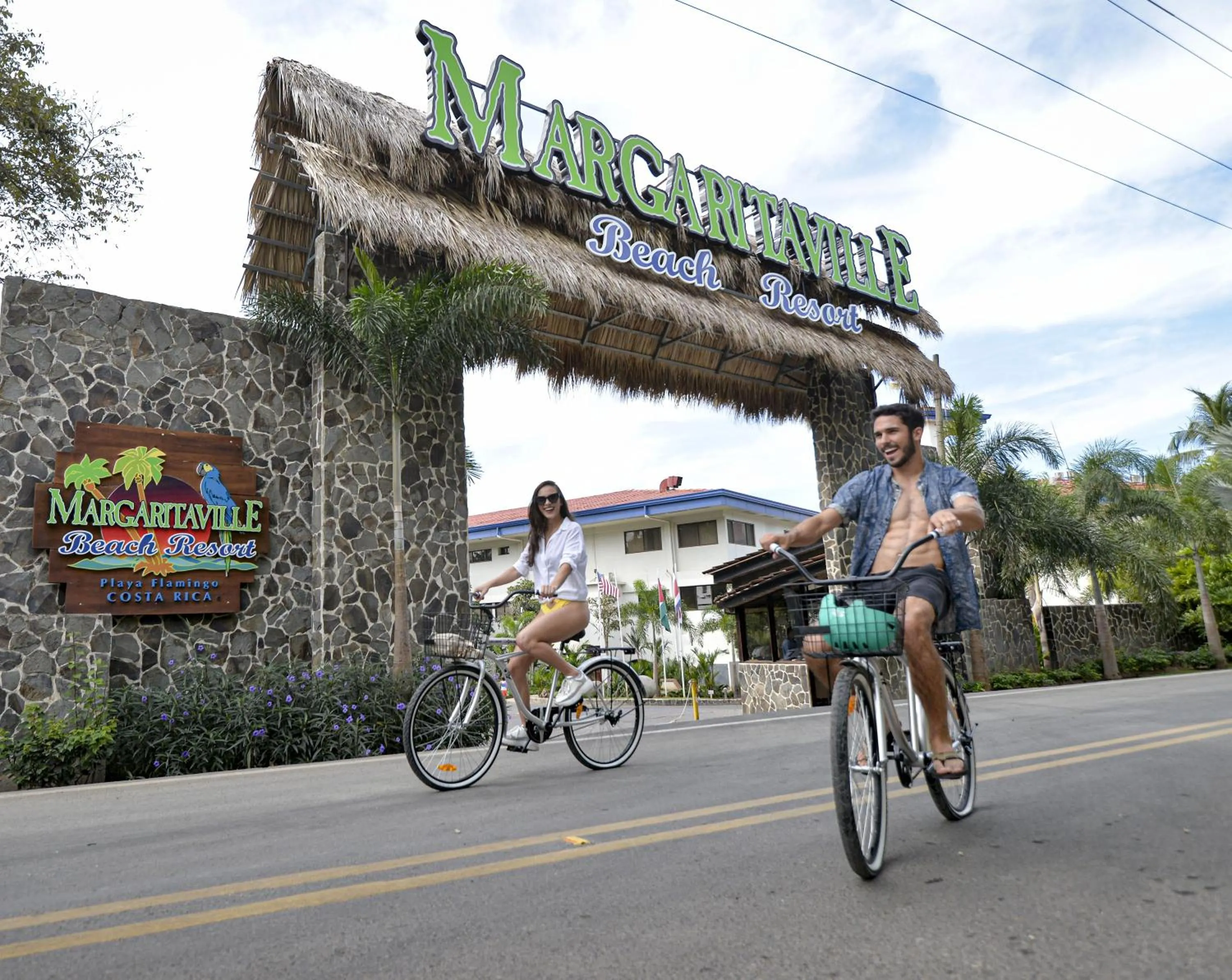Facade/entrance in Margaritaville Beach Resort Playa Flamingo