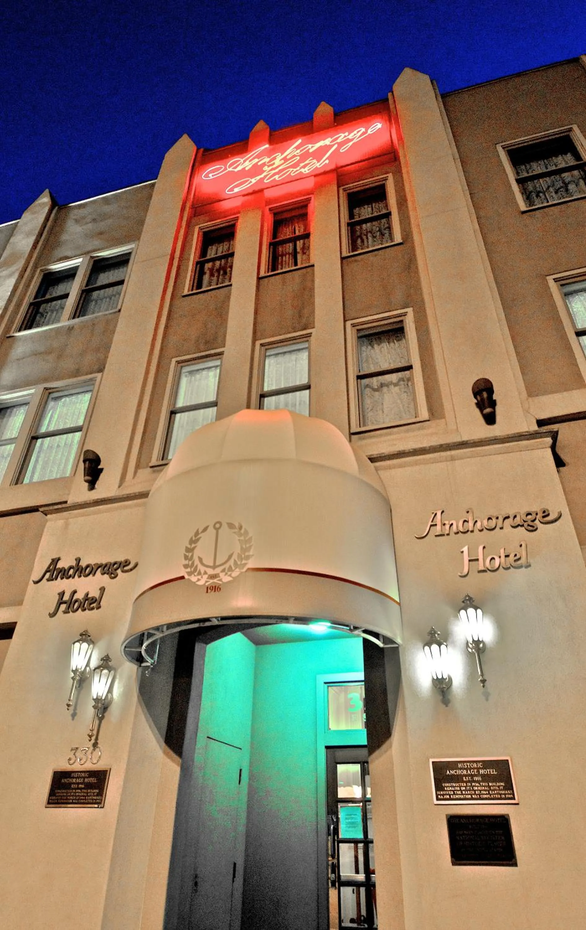 Property building in Historic Anchorage Hotel
