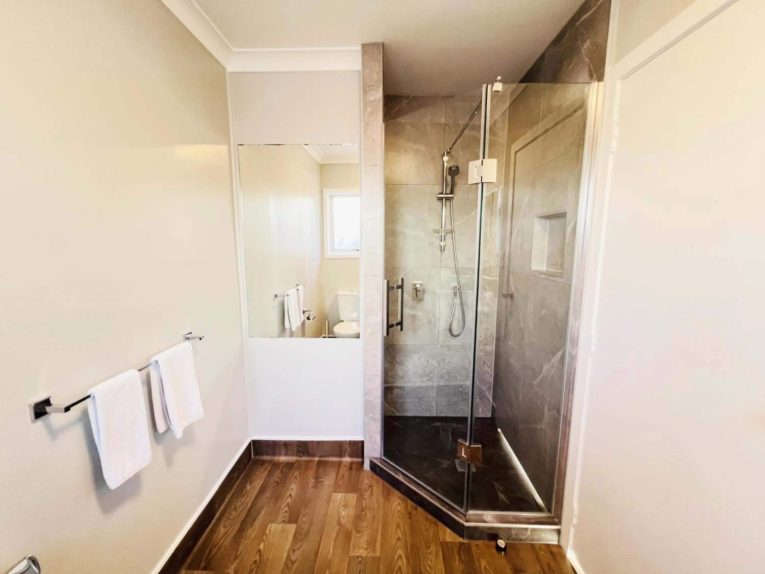 Shower in Barclay Motel