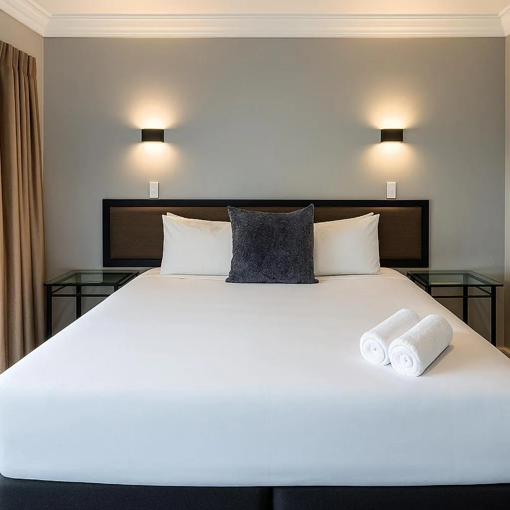 Bedroom, Bed in Barclay Motel