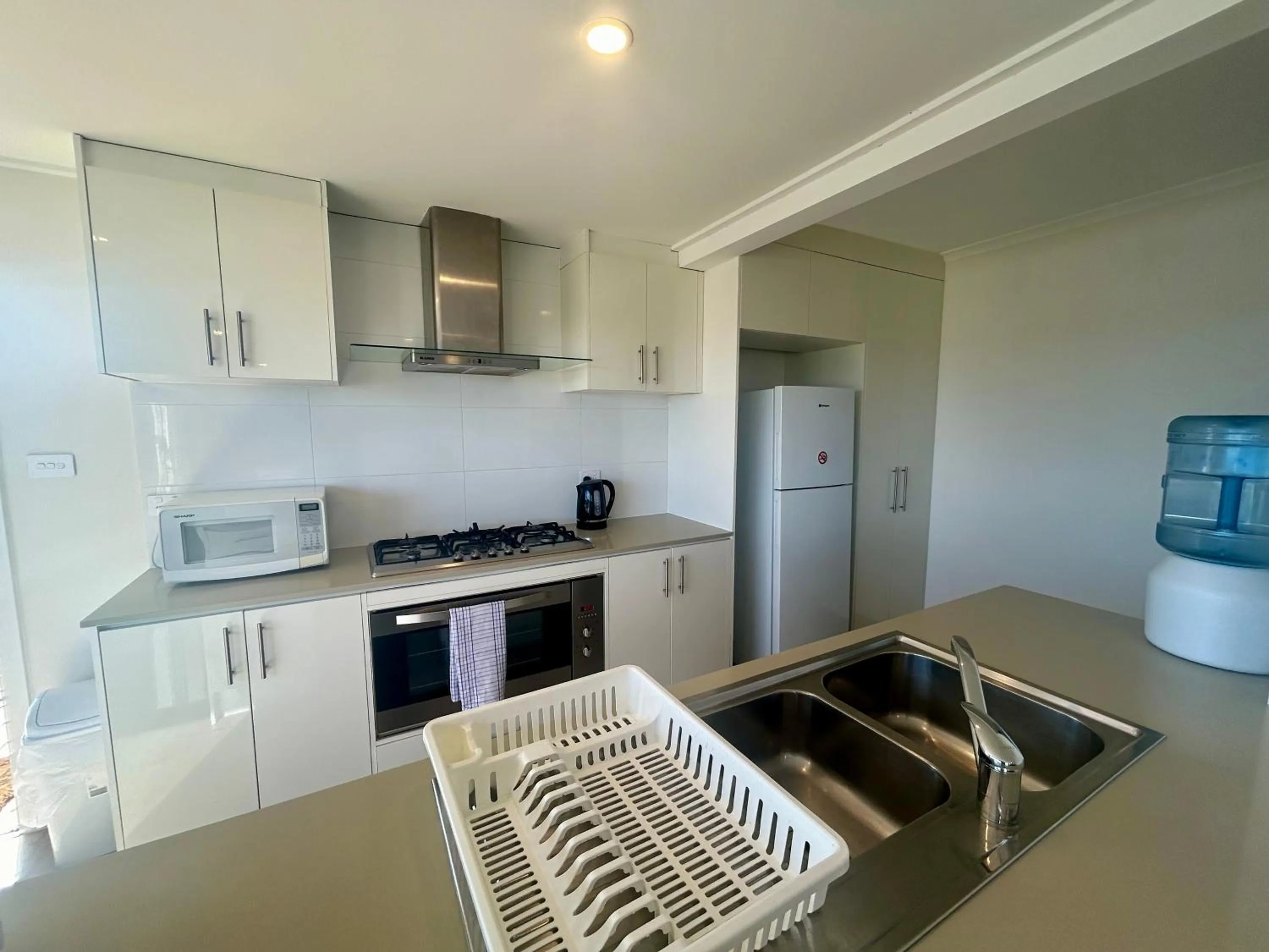 Kitchen or kitchenette in Lakeview Motel and Apartments