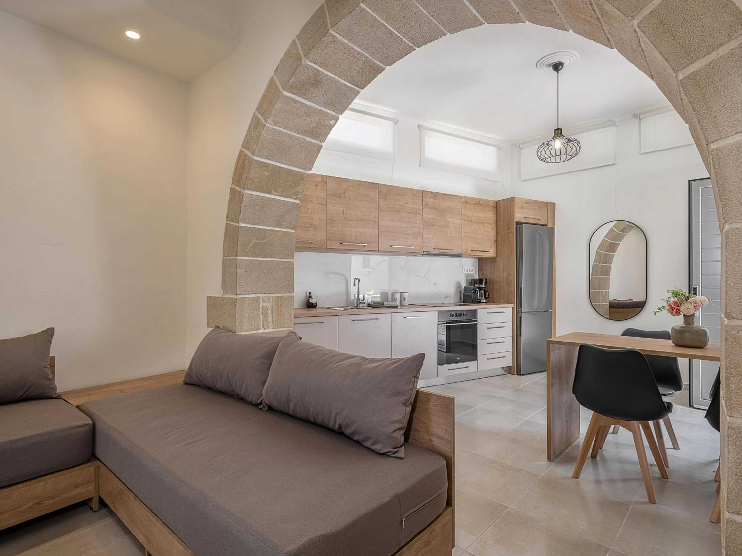 Kitchen or kitchenette in Casa D'Irene Deluxe Hotel