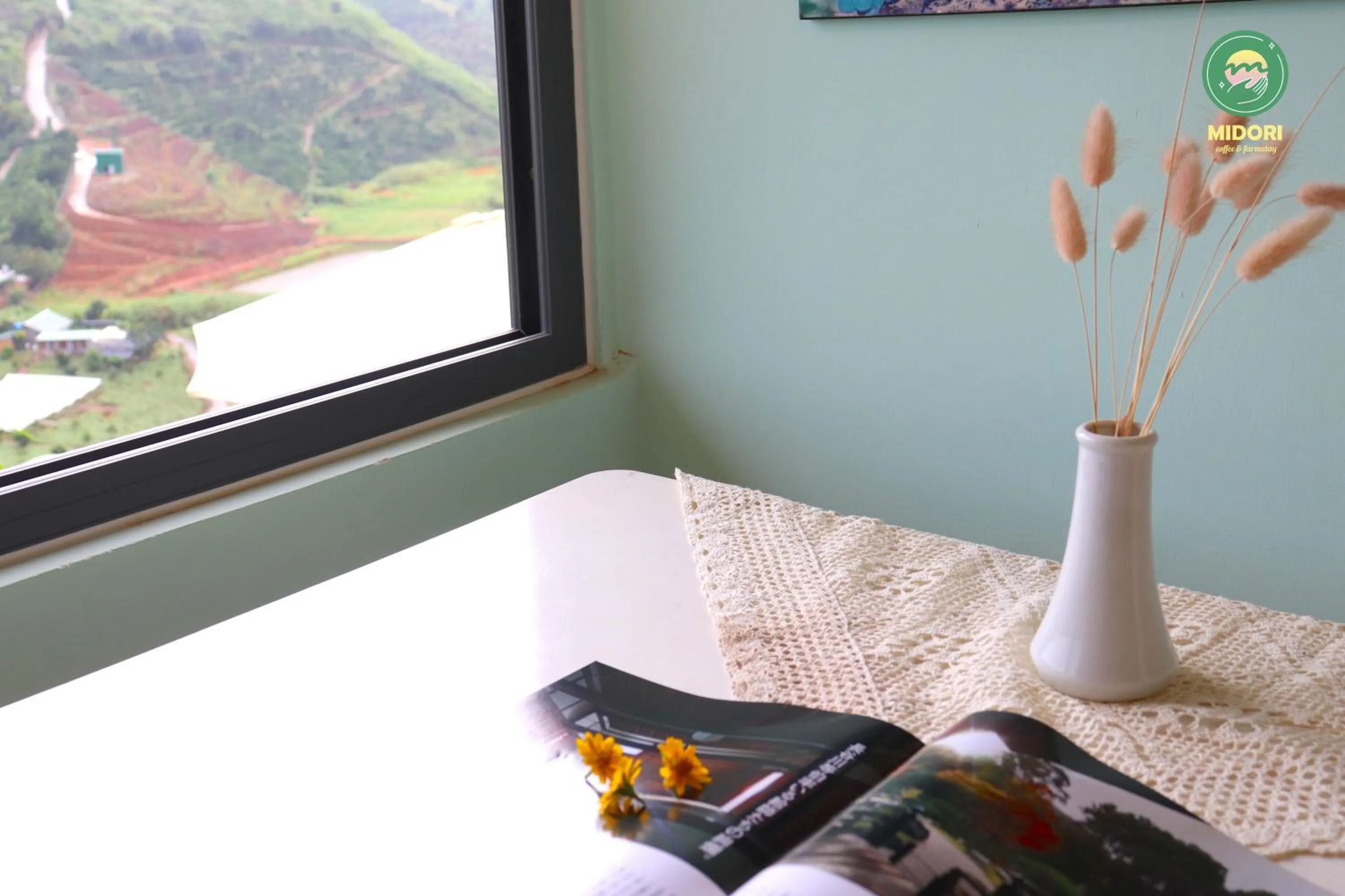 Decorative detail in Midori Heritage Coffee Farm