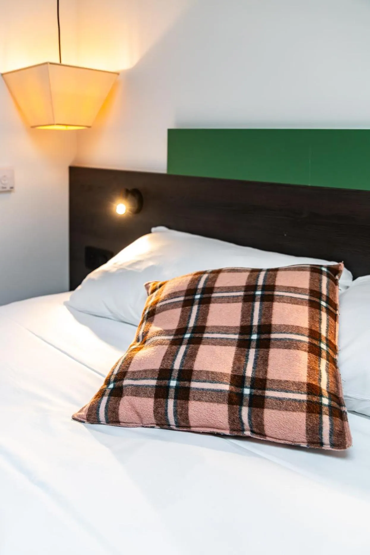 Bedroom, Bed in greet Hotel Massieux Lyon Nord