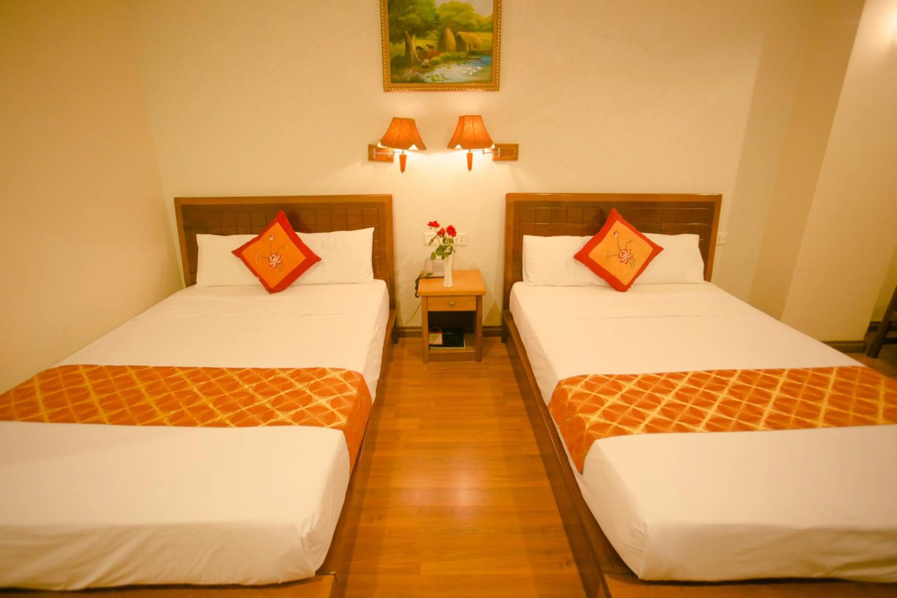 Bed in Golden Sea Hotel