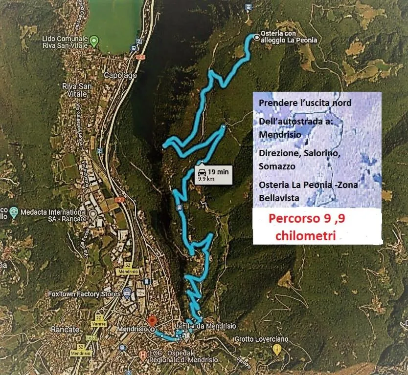 Bird's eye view in MOUNTAIN HOTEL Osteria di MONTAGNA La Peonia Monte Generoso