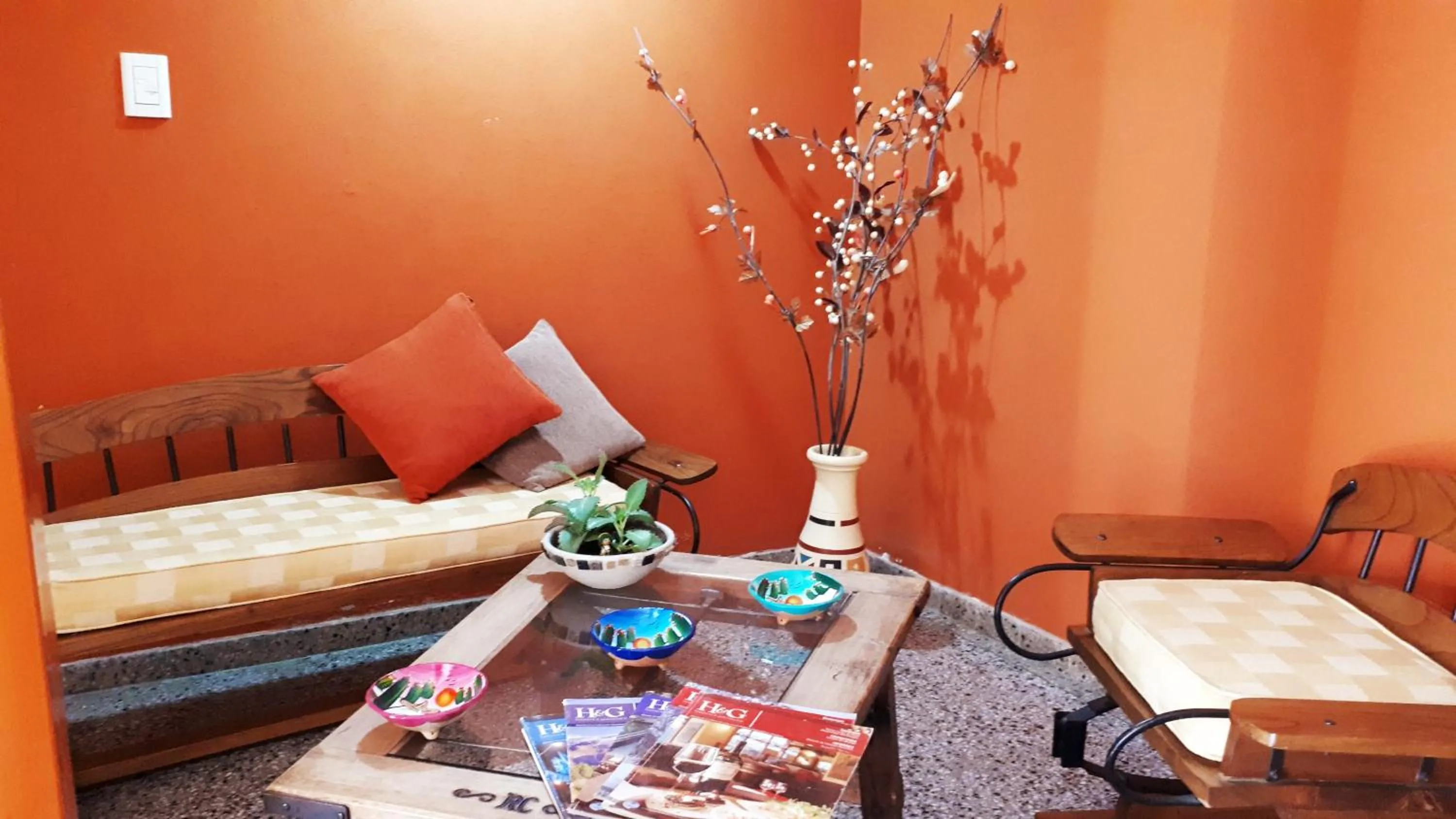 Living room, Bed in Hotel Mirador de las Sierras