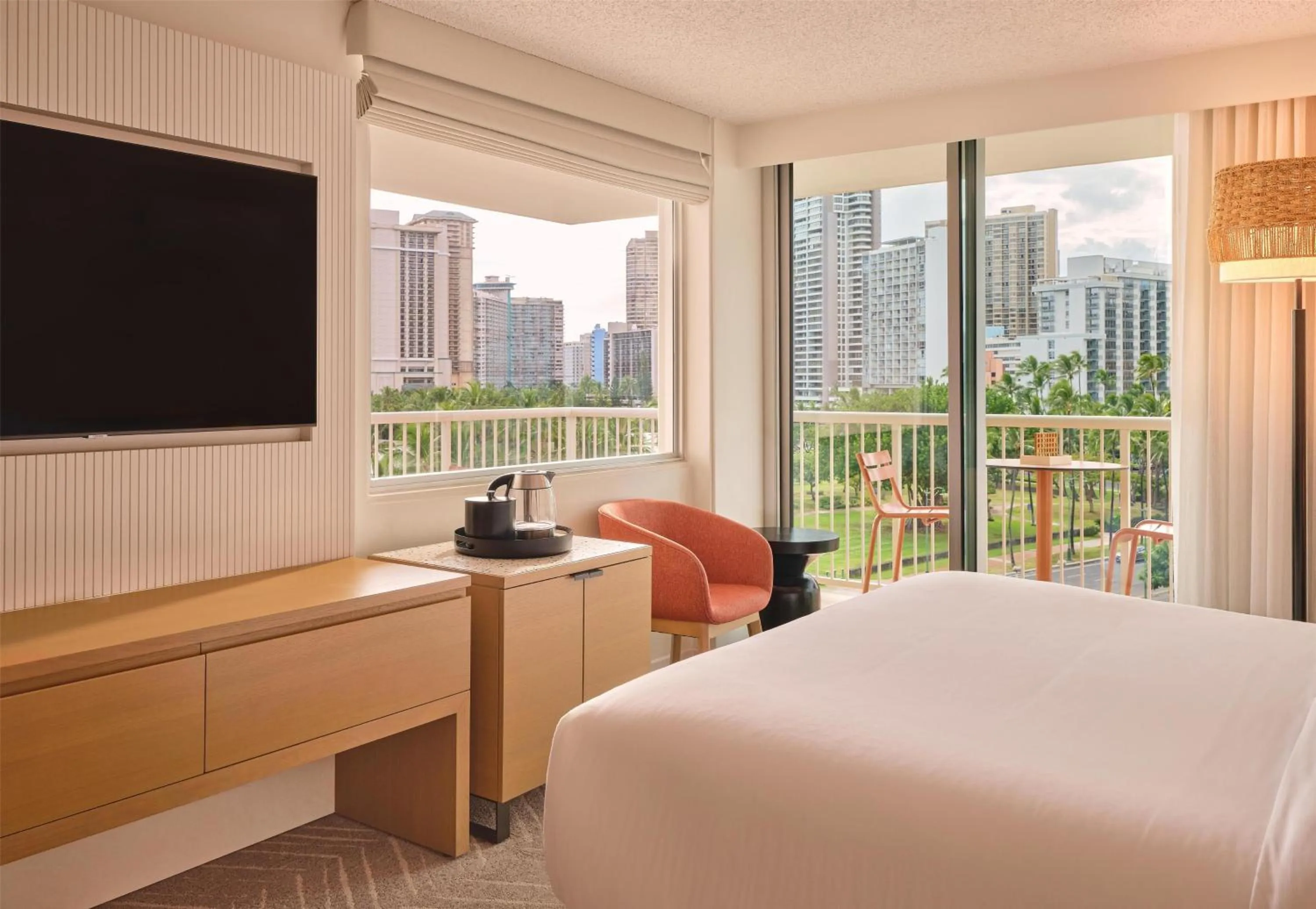 View (from property/room), Bed in The Ambassador of Waikiki, Tapestry Collection by Hilton