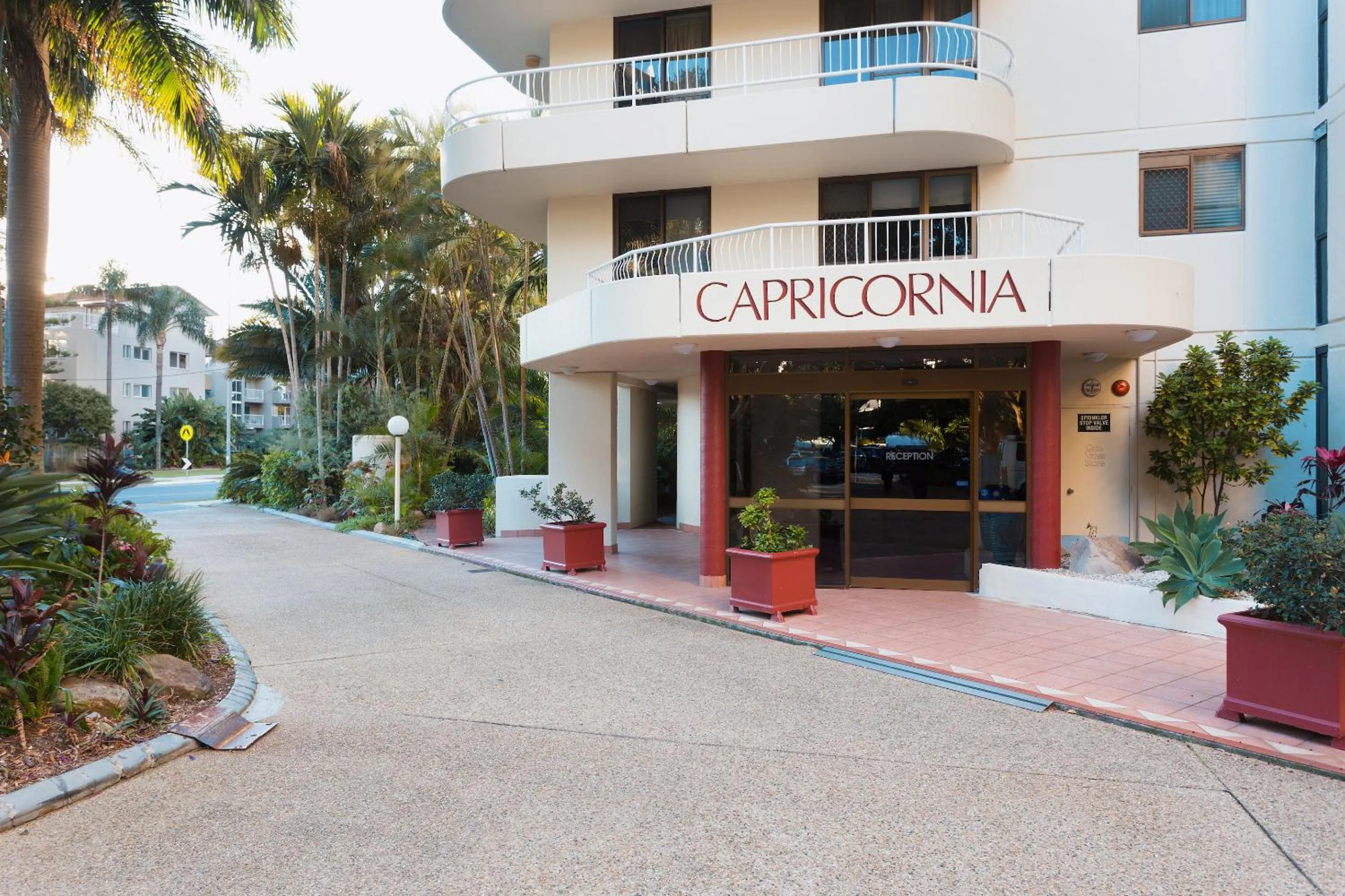 Facade/entrance in Capricornia Apartments