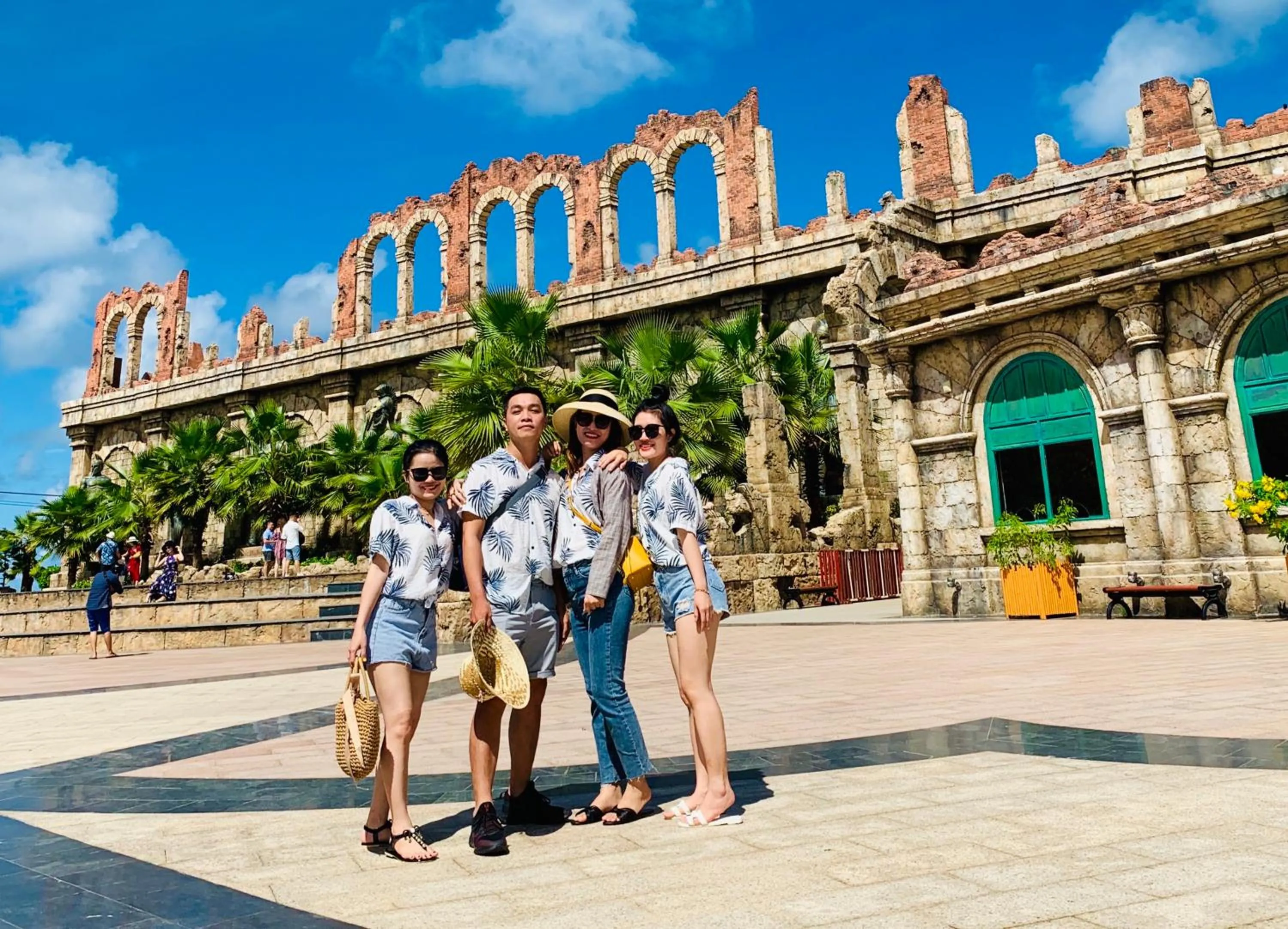 group of guests in Canary Bungalow
