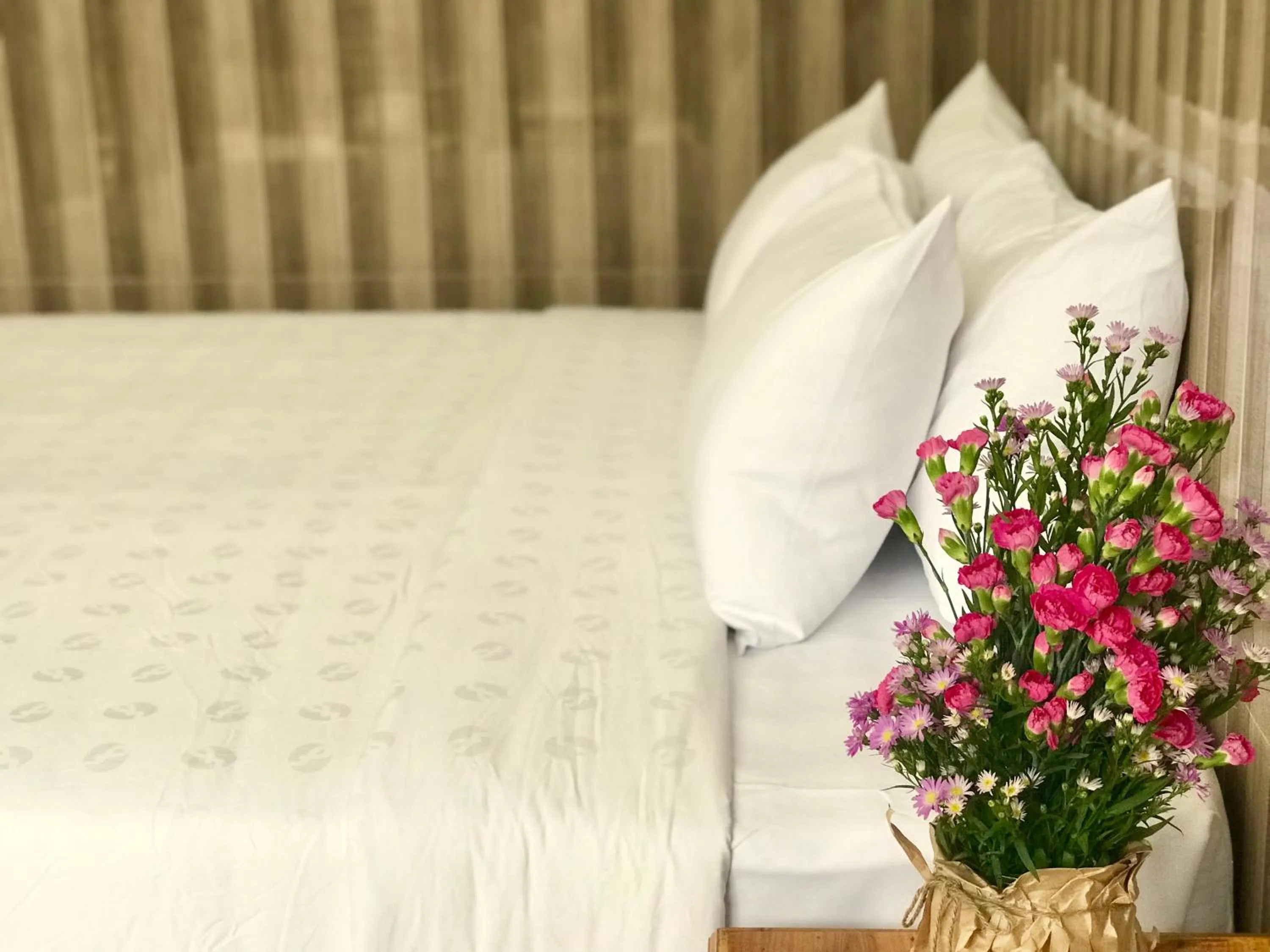 Bed in Canary Bungalow