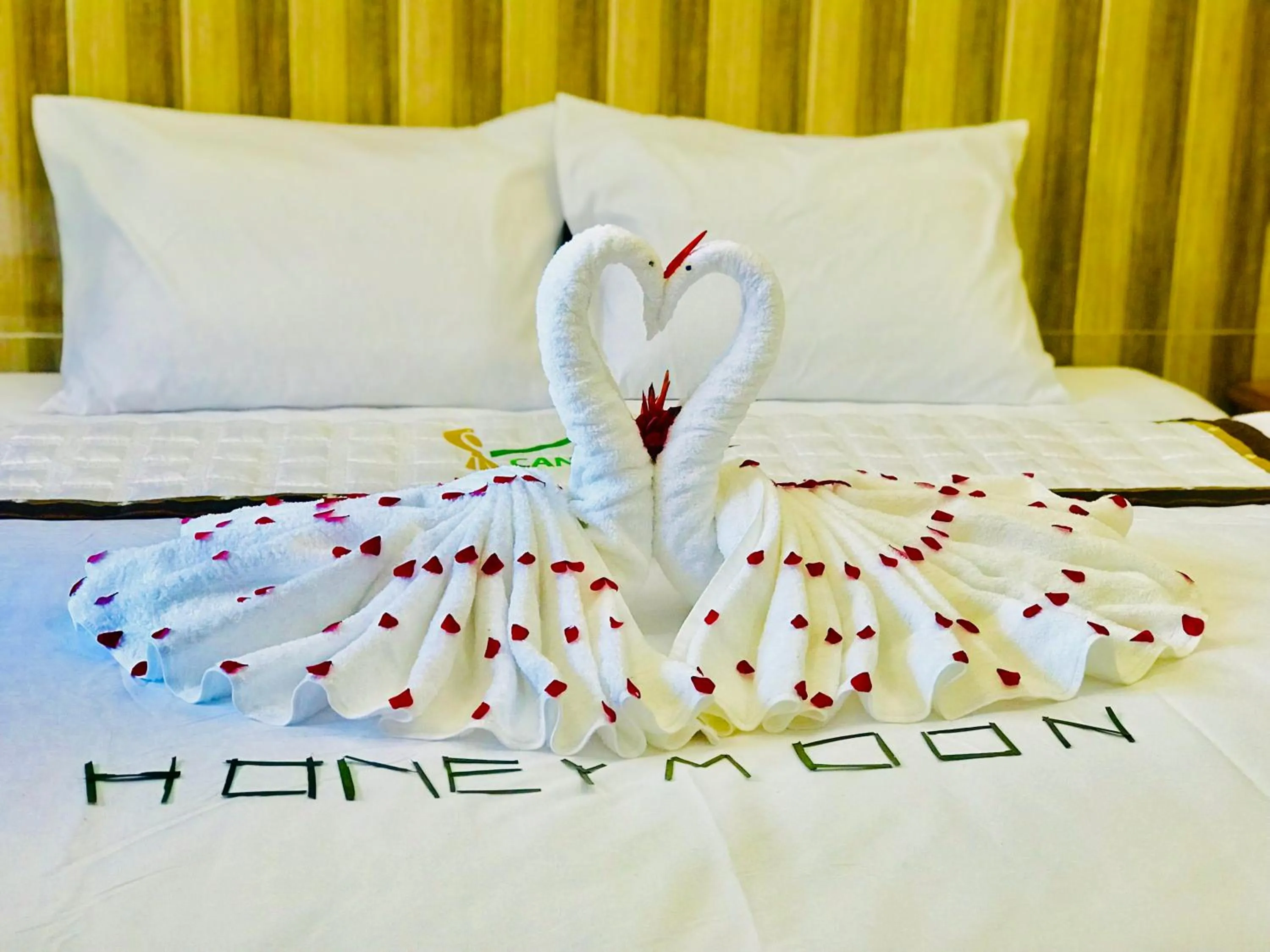 Bed in Canary Bungalow