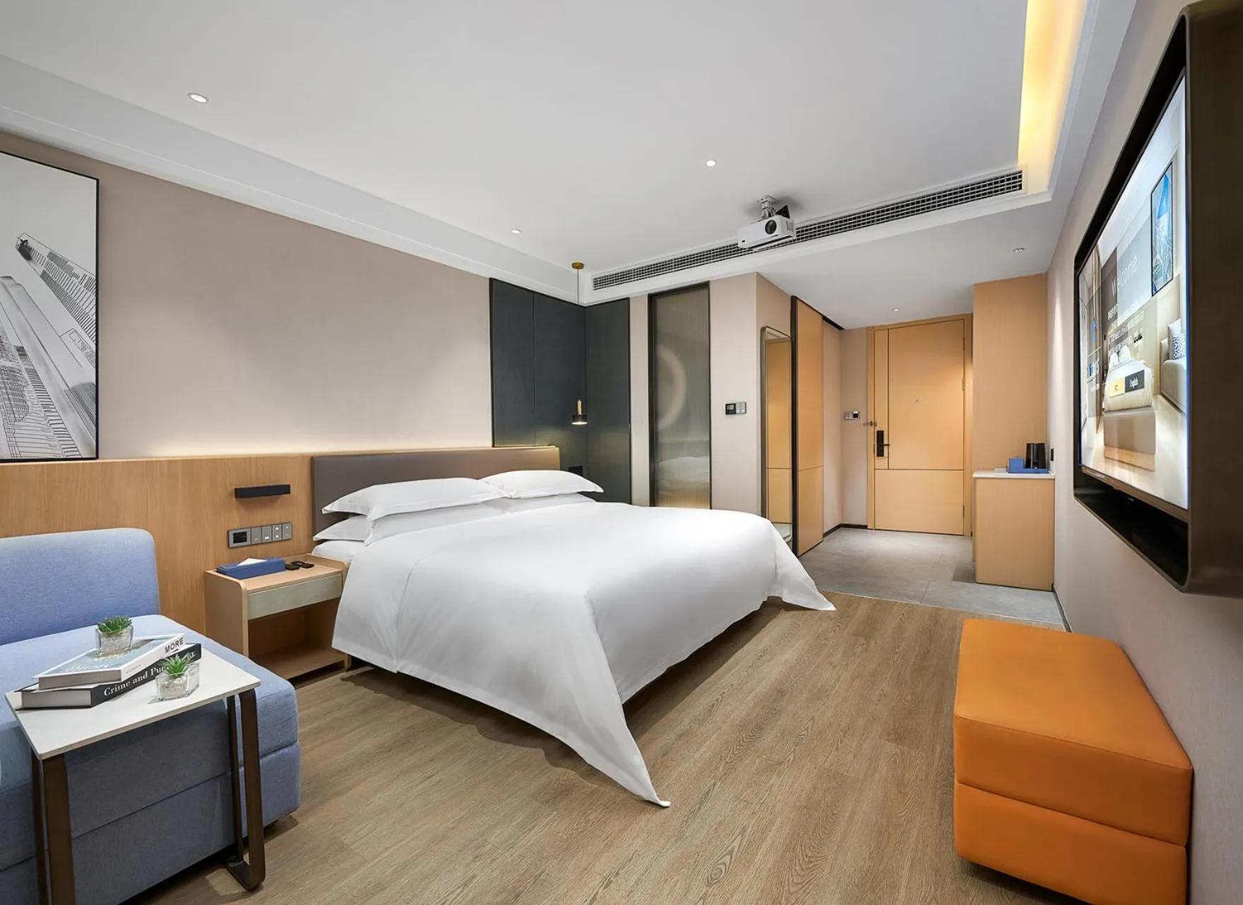 Bed in Fengyue Light Shang Hotel Guangzhou Baiyun Airport Store