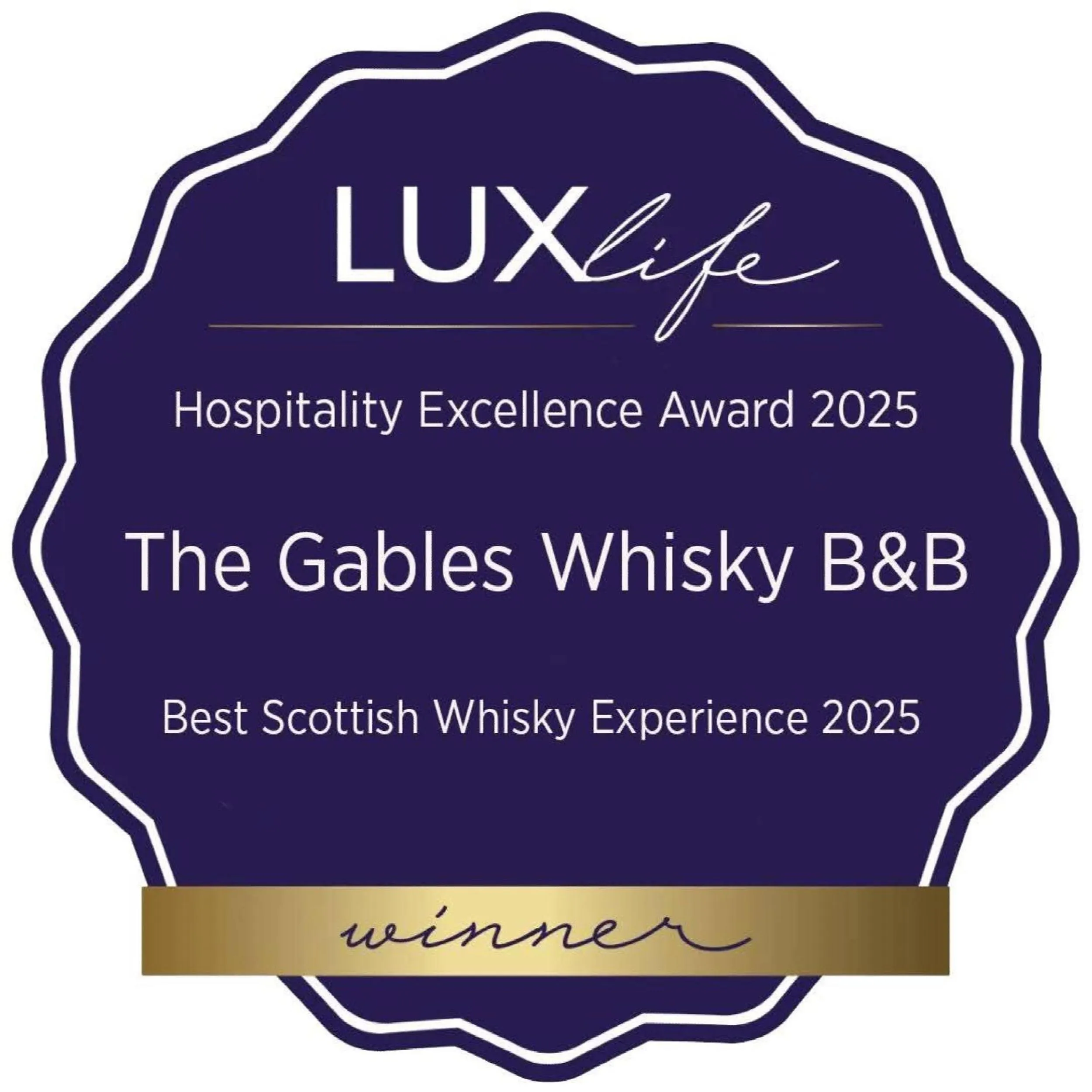 Certificate/Award in The Gables Whisky B&B