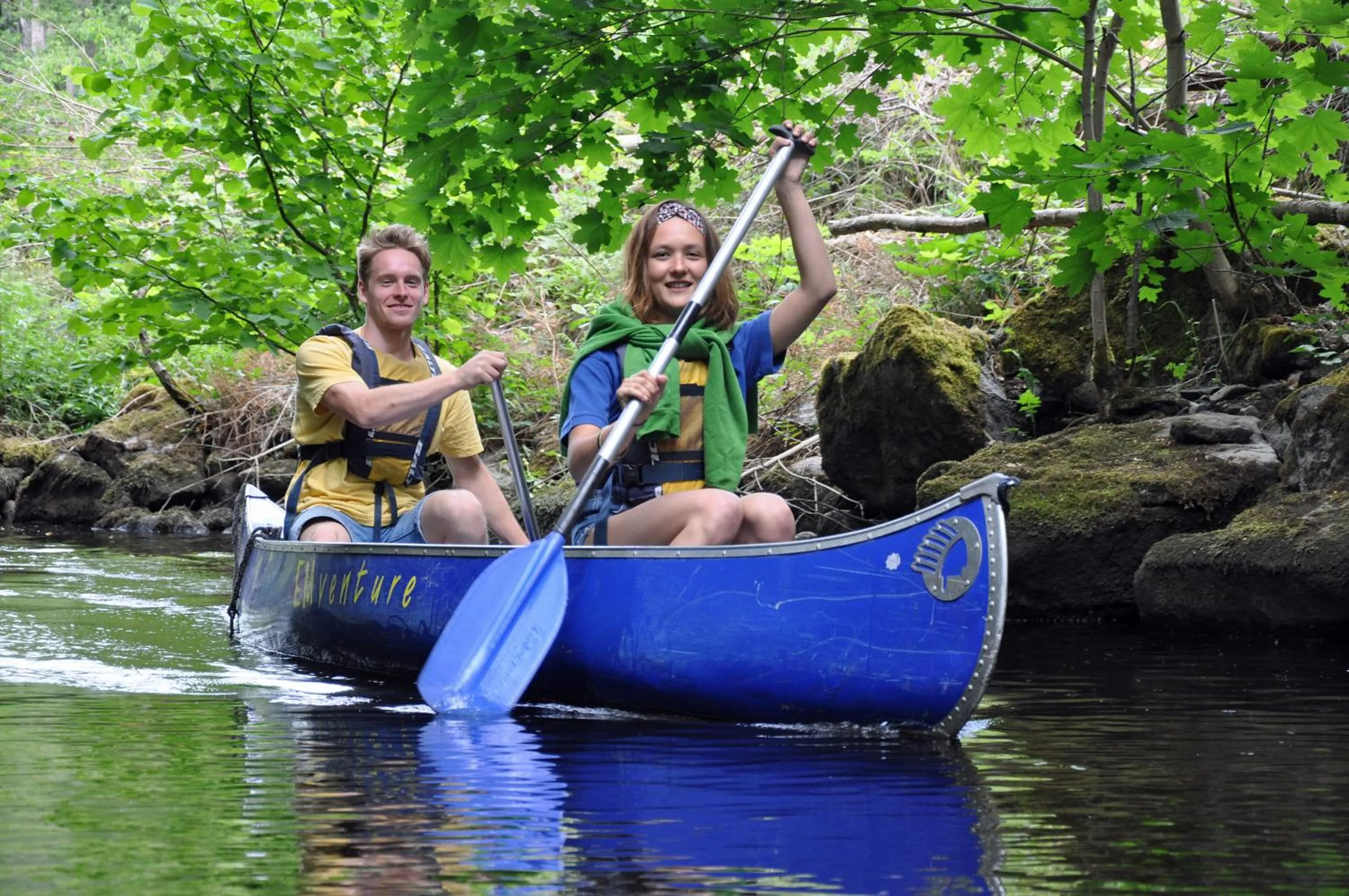 People, Canoeing in Kröken